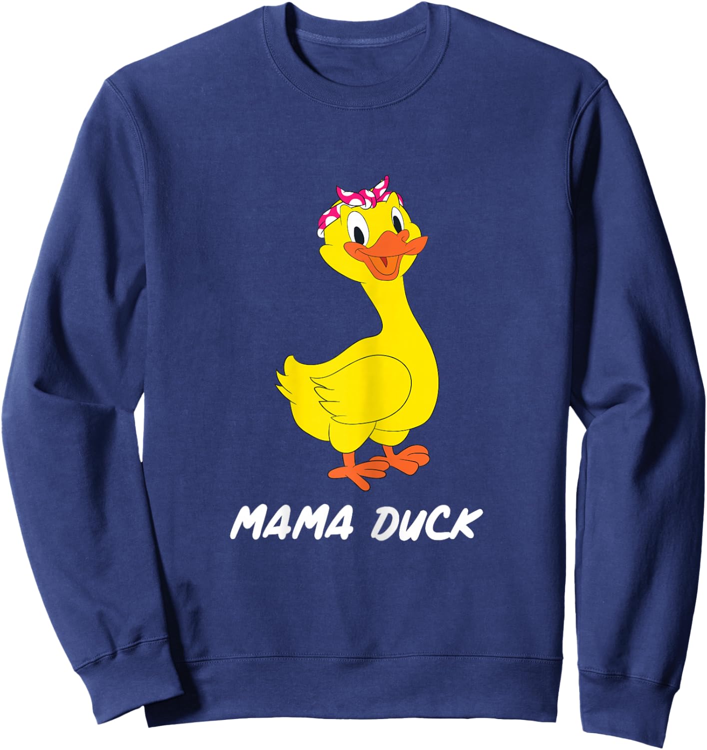 Mama Duck Design | Pink Bandana Mothersday Gift Sweatshirt - Sweatshirt | Navy