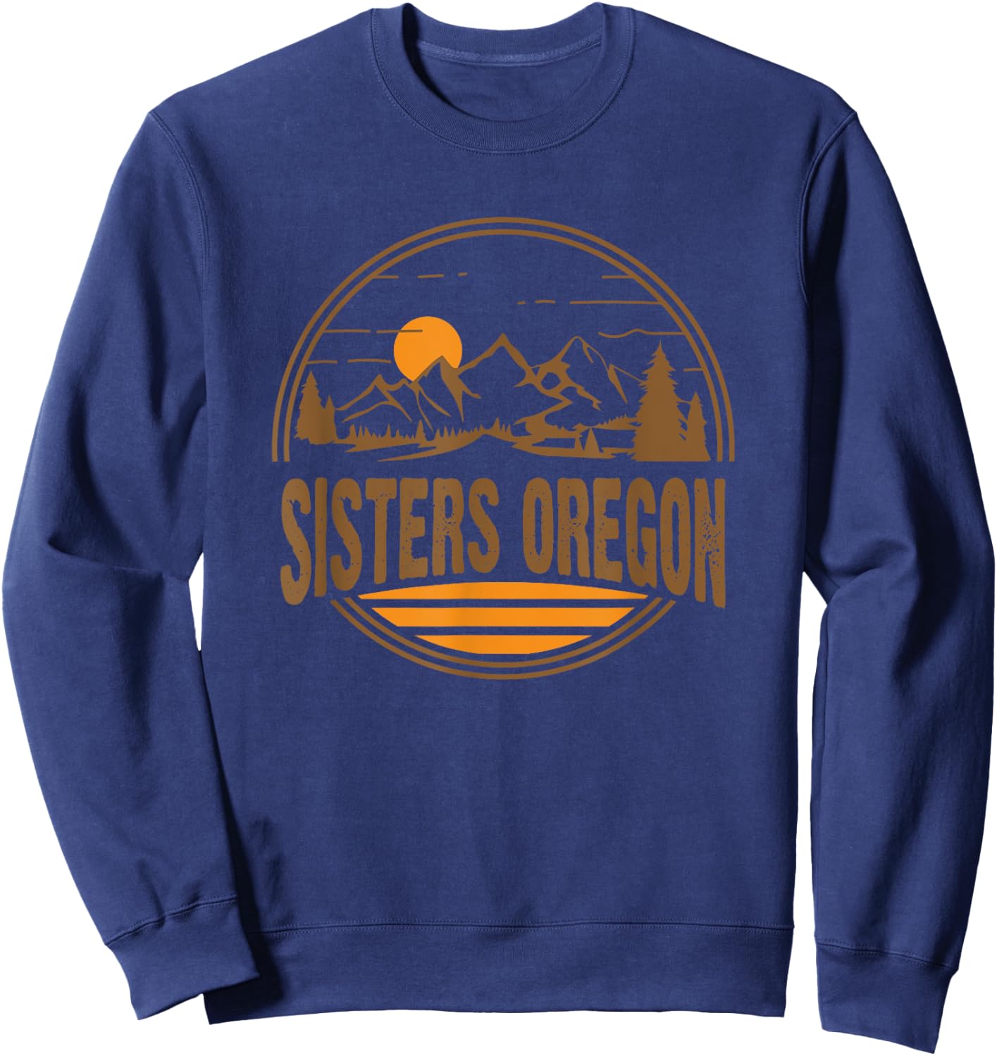 Vintage Sisters, Oregon Mountain Hiking Souvenir Print Sweatshirt - Sweatshirt | Navy