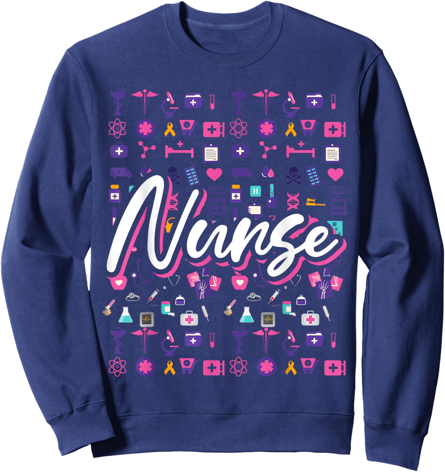 Nurse & Gift Ideas Women's Black Modern Nurse Sweatshirt - Sweatshirt | Navy