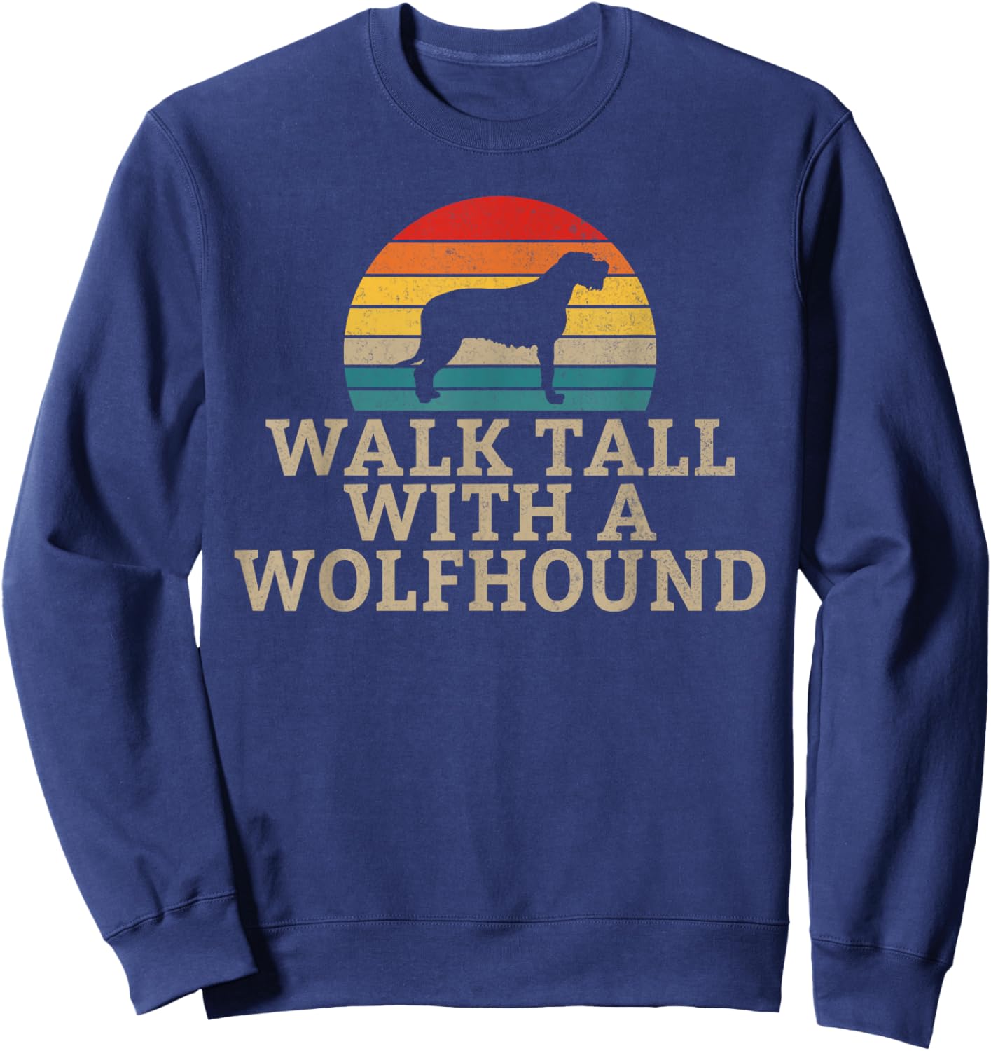 Walk tall with a Wolfhound Irish Wolfhound Sweatshirt - Sweatshirt | Navy
