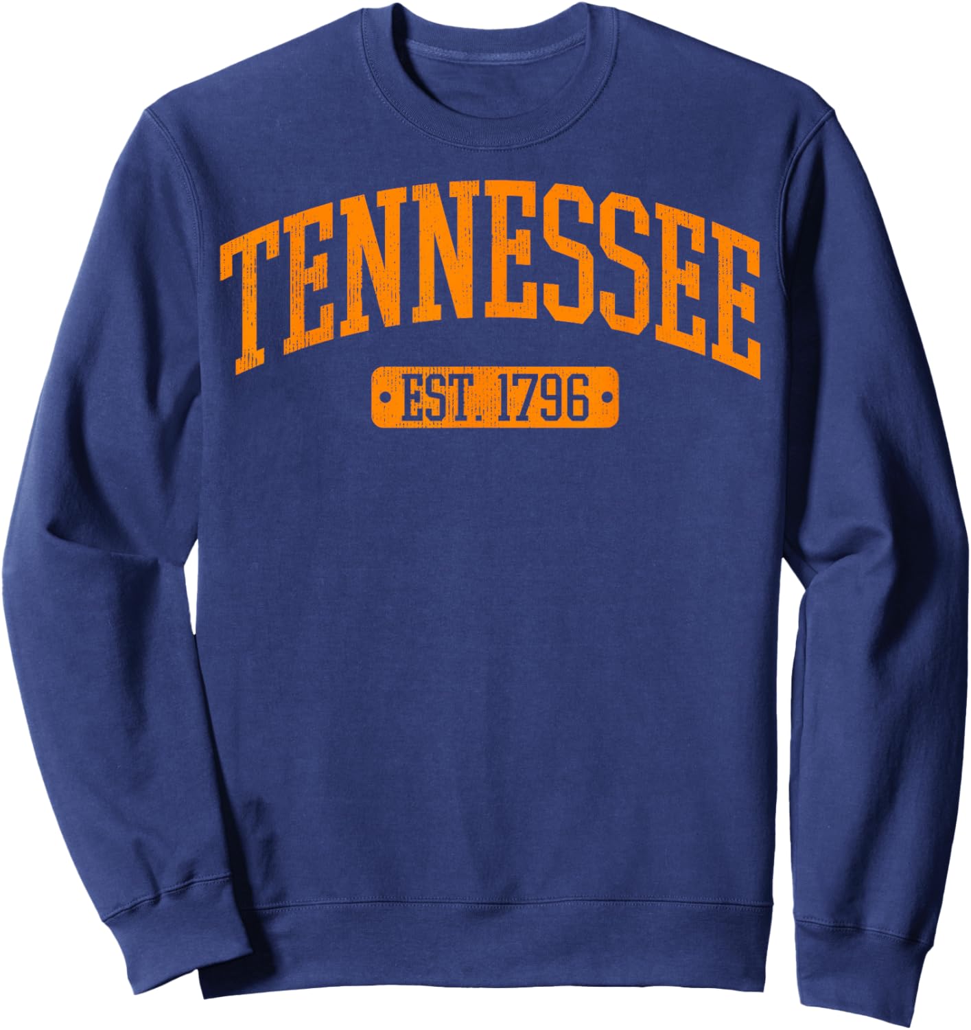 Classic TN Orange Print Retro Varsity Vintage Tennessee Sweatshirt - Sweatshirt | Navy