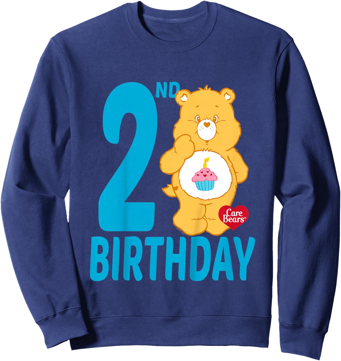 Care Bears Birthday Bear Celebrates A 2nd Birthday Sweatshirt - Sweatshirt | Navy