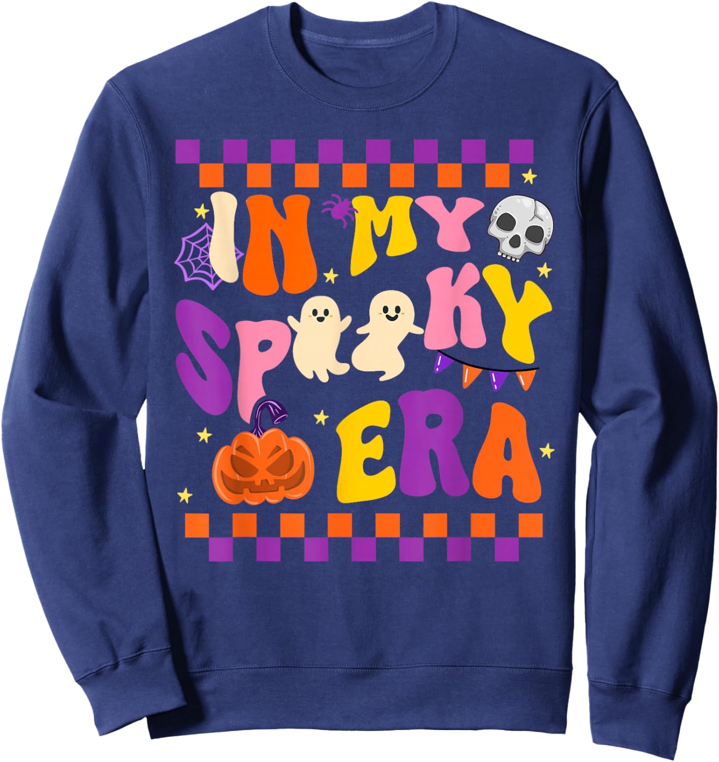 In My Spooky Era Cute Ghost Funny Halloween Sweatshirt - Sweatshirt | Navy