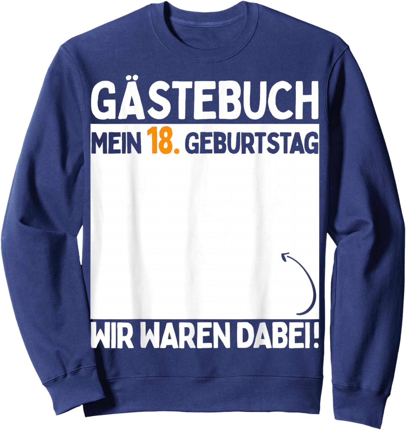 18. Geburtstag Junge Mädchen 18 Jahre 2008 Lustig Geschenk Sweatshirt - Sweatshirt | Navy