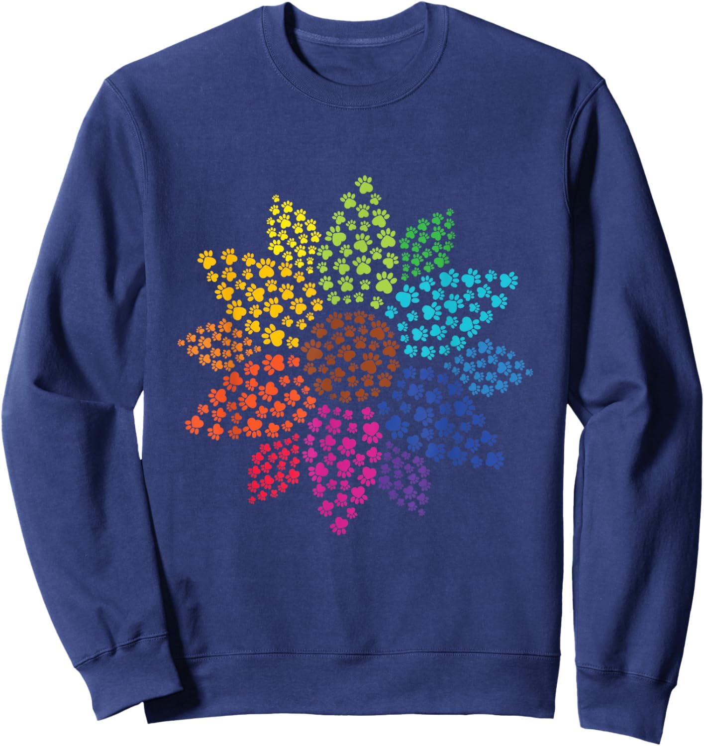 Dog Paw Heart Dog Mum Dog Lover Dog Love Dogs Sweatshirt - Sweatshirt | Navy