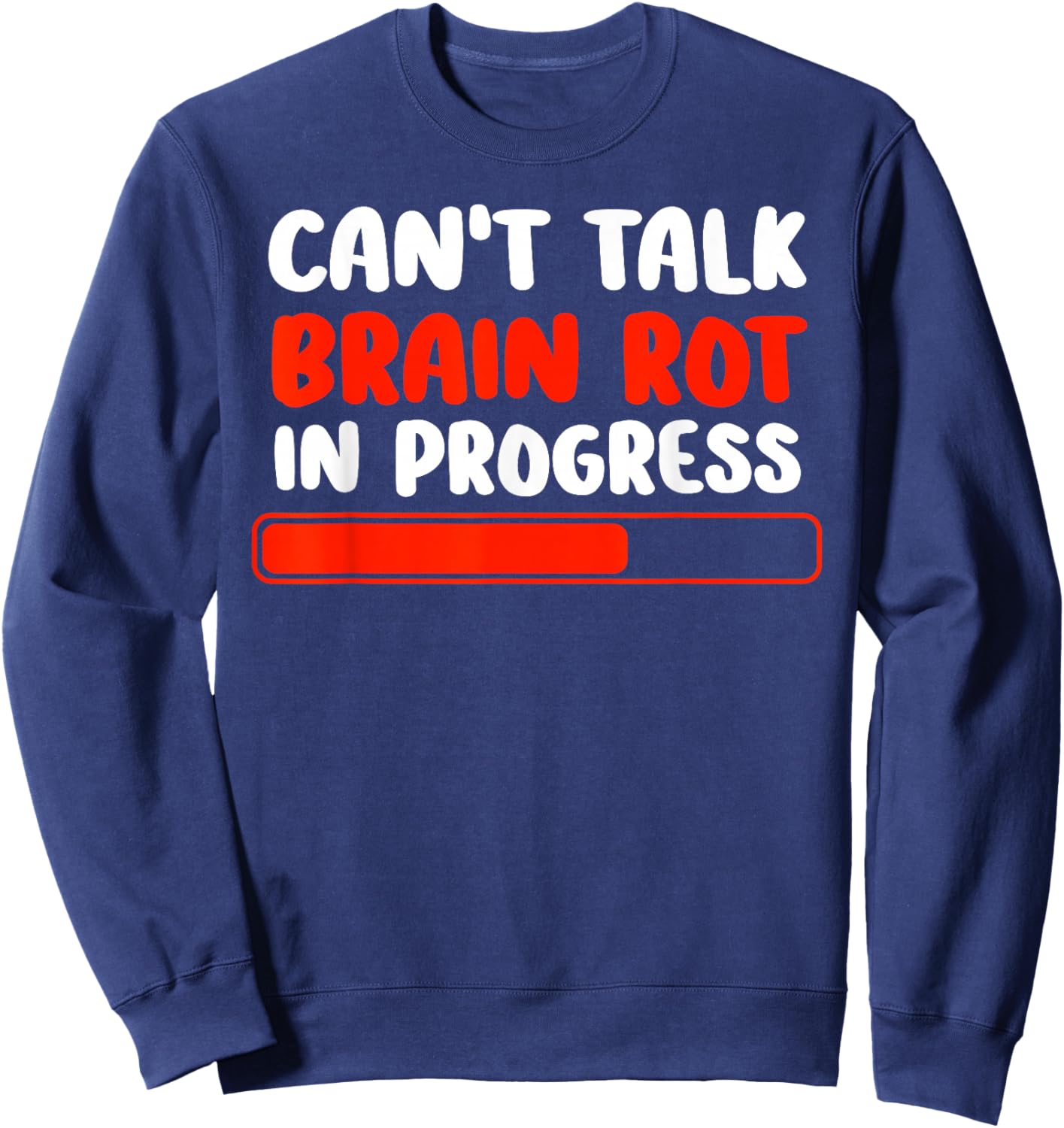 Brain Rot Shirt for Kids Brainrot Meme Funny Gamers Boys Sweatshirt - Sweatshirt | Navy