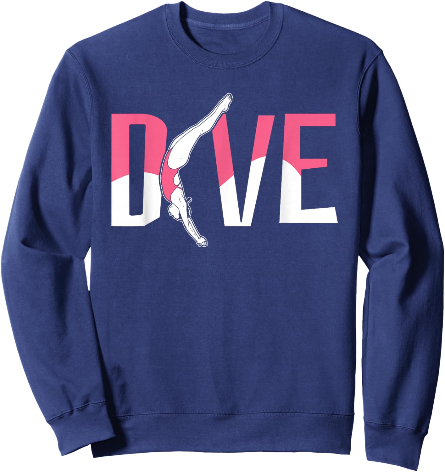 Platform Diver Girl - Springboard Diving Sweatshirt - Sweatshirt | Navy