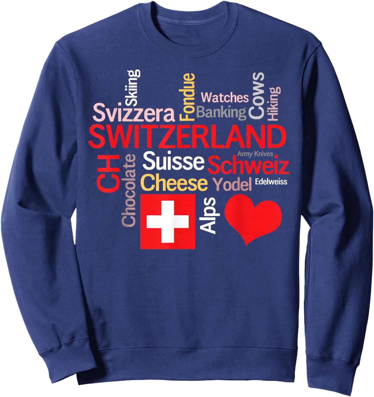 Why I Love Switzerland Sweatshirt - Sweatshirt | Navy