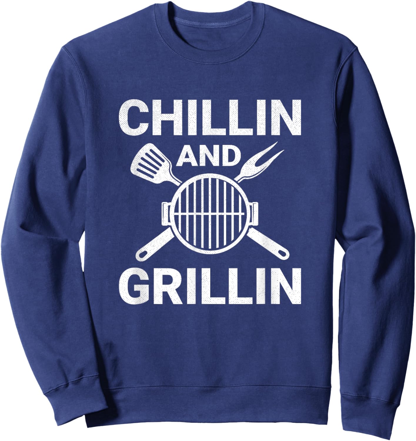 Chilling and Grilling Cookout BBQ Sweatshirt - Sweatshirt | Navy