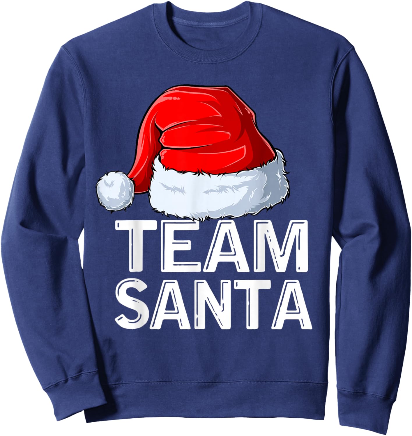Team Santa Christmas Squad Family Matching Pajamas Sweatshirt - Sweatshirt | Navy