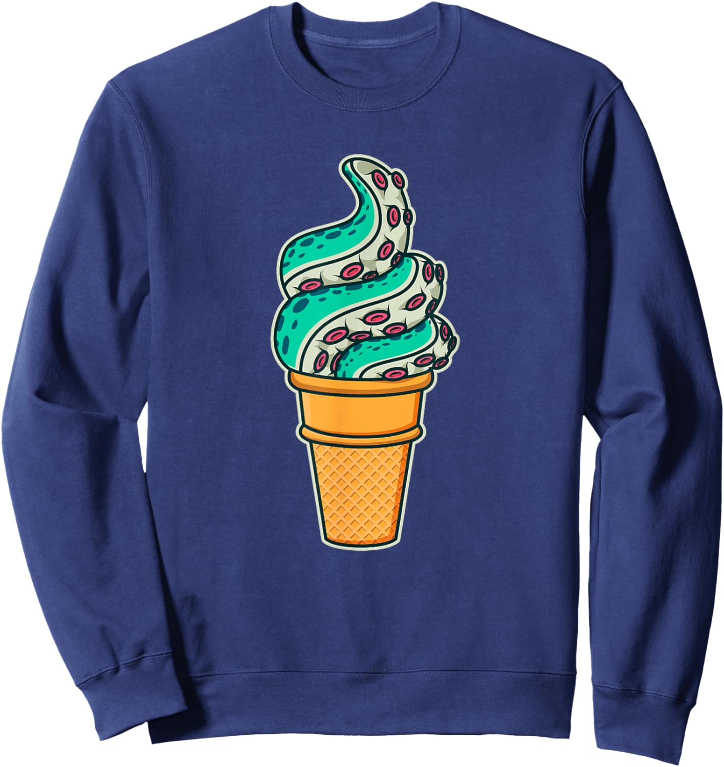 Swirly Octopus Tentacle Ice Cream Sweatshirt - Sweatshirt | Navy