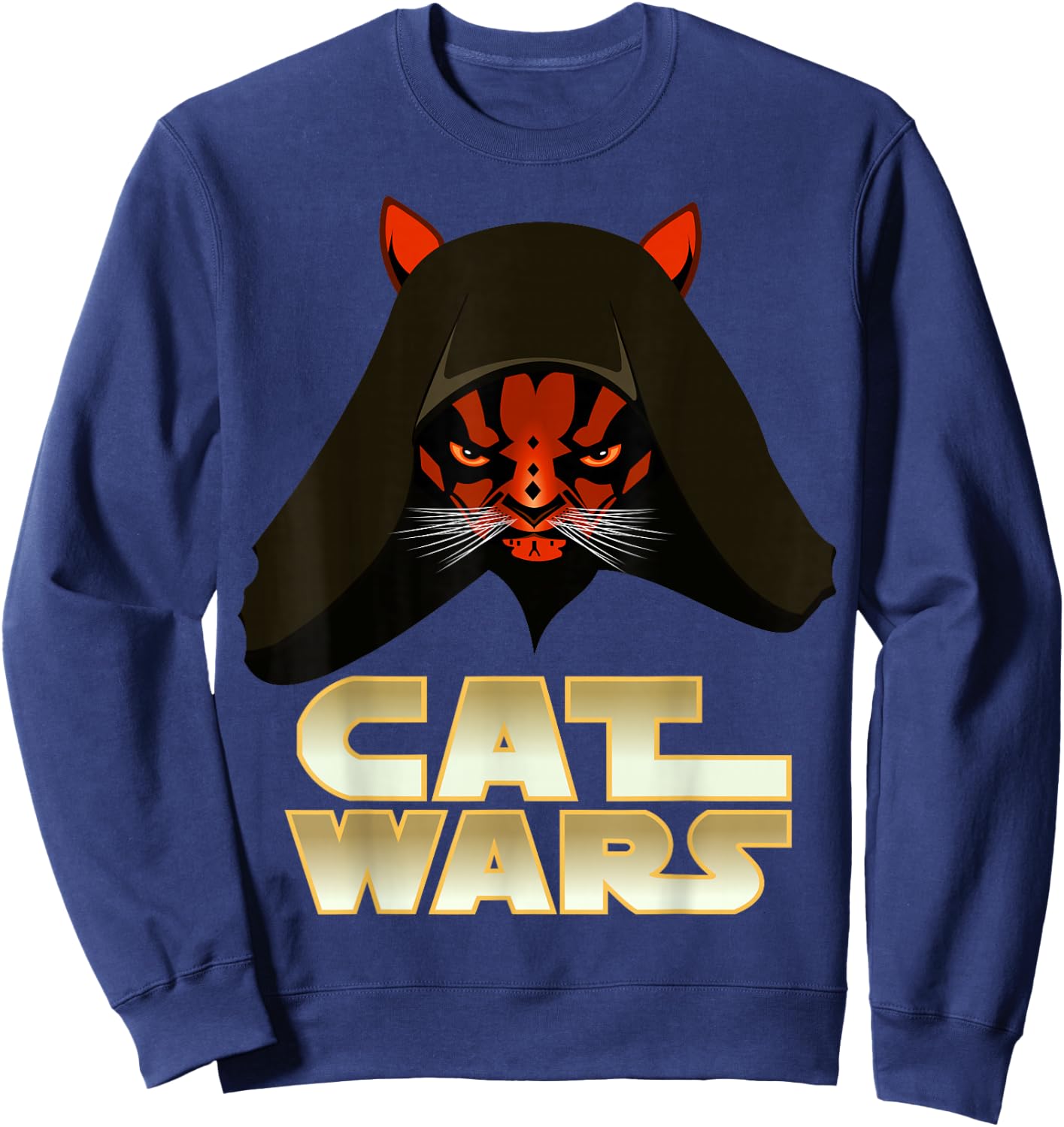 Cat Wars - Funny Cat Sweatshirt - Sweatshirt | Navy
