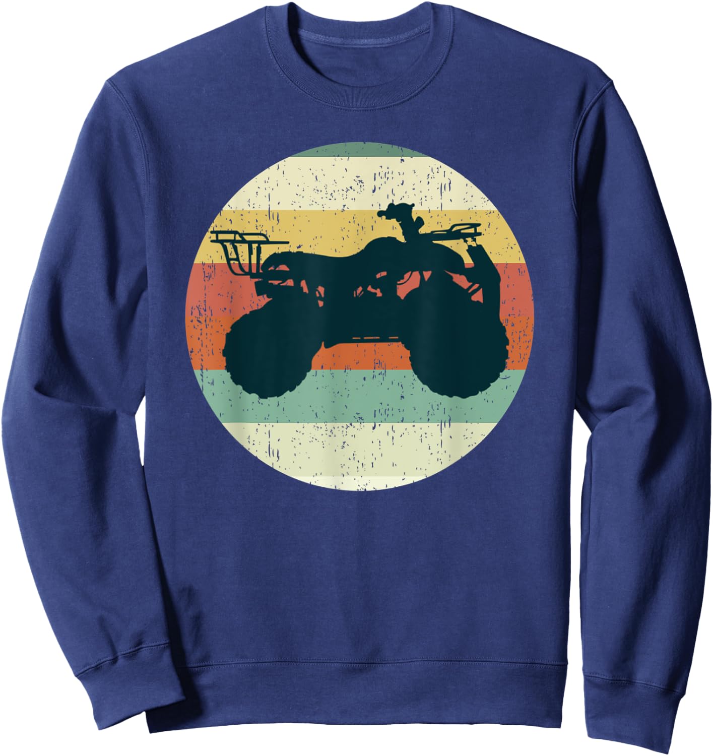 4-Wheeler ATV Quad Bike Mud Racing Vintage Sunset Sweatshirt - Sweatshirt | Navy