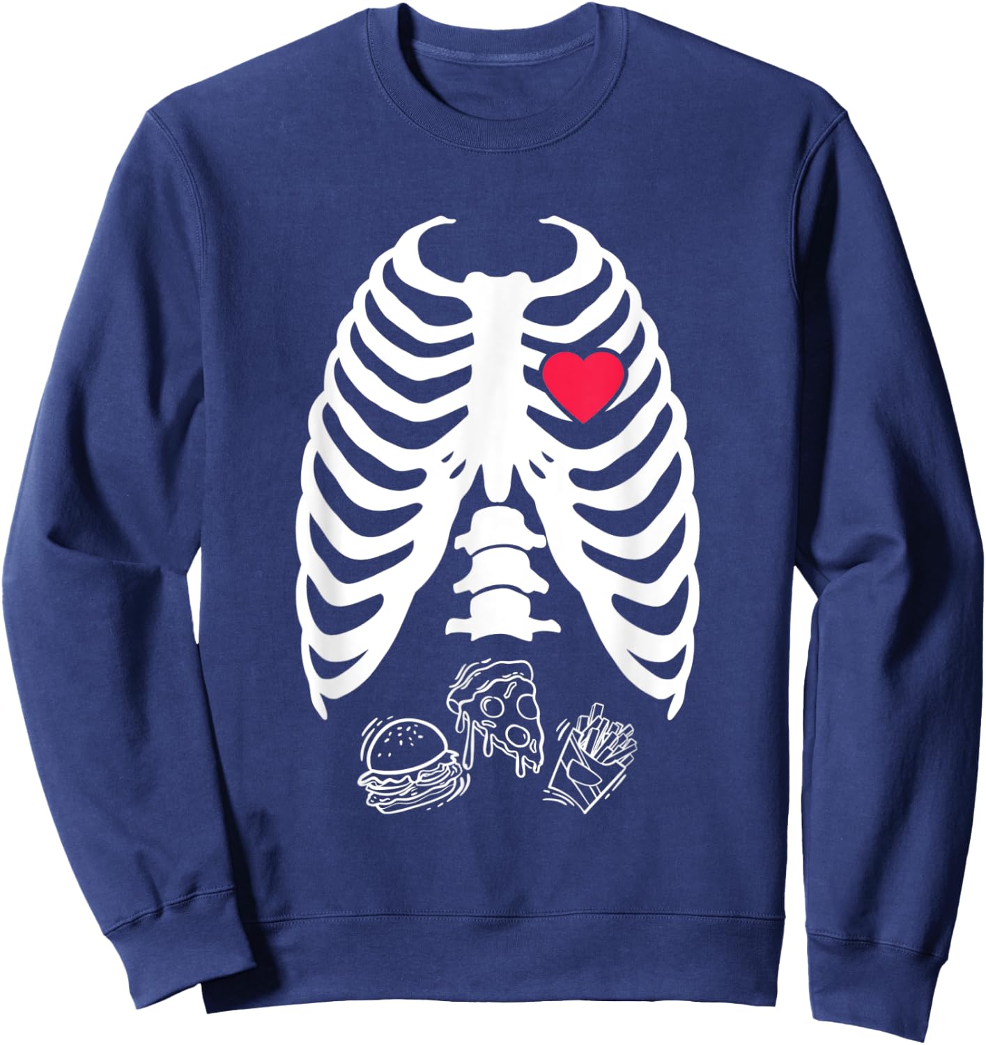 Skeleton Fast Food Halloween Great Gift Sweatshirt - Sweatshirt | Navy