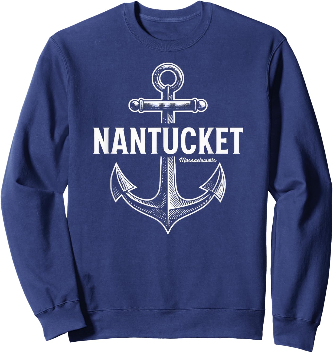 Nantucket Massachusetts Ancre vintage Sweatshirt - Sweatshirt | Navy