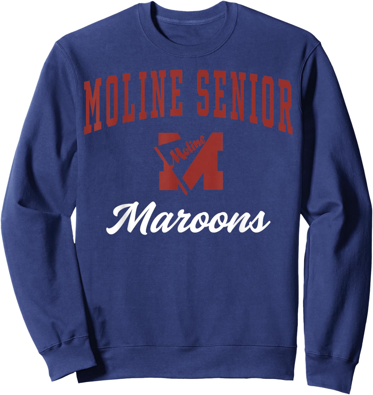 Moline Senior High School Maroons C7 Sweatshirt - Sweatshirt | Navy