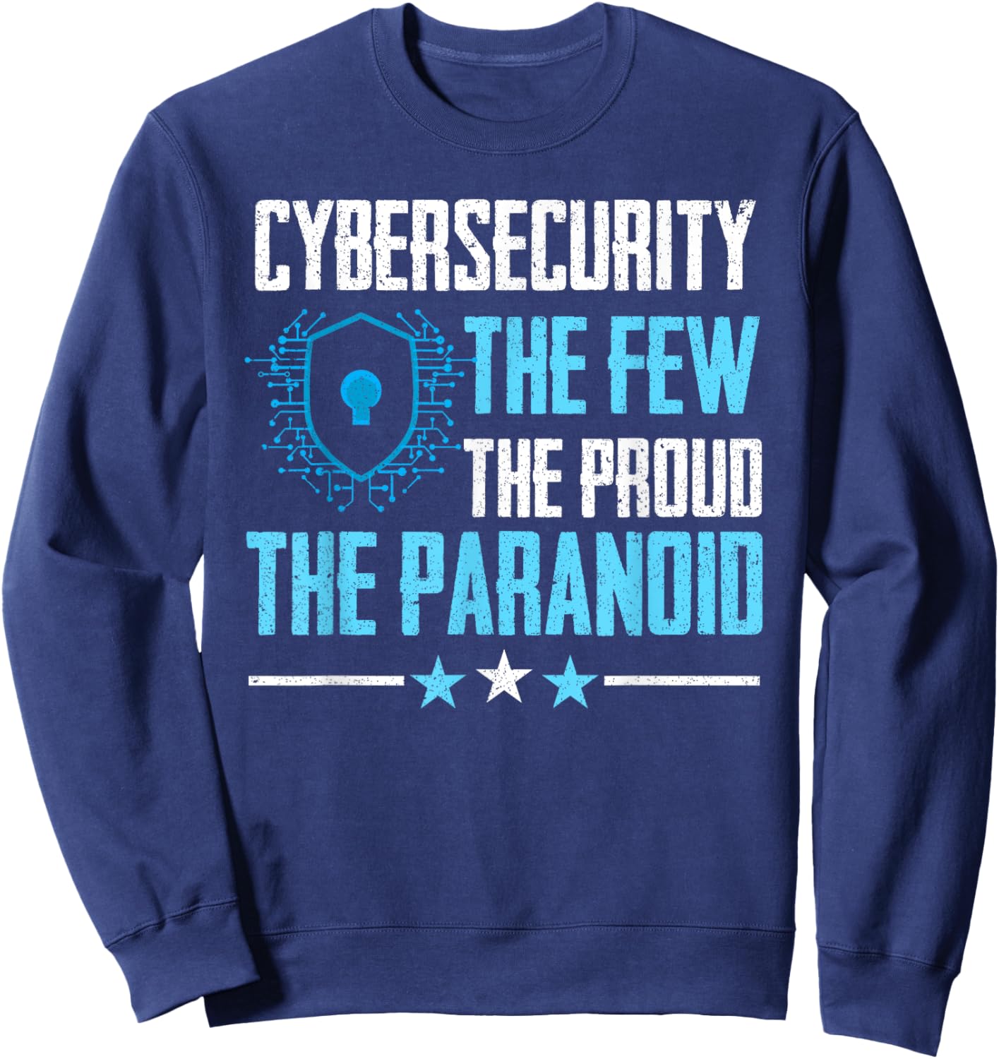 Cyber Security Professional -Adults Cybersecurity Black Small Short Sleeve Modern Sweatshirt - Sweatshirt | Navy