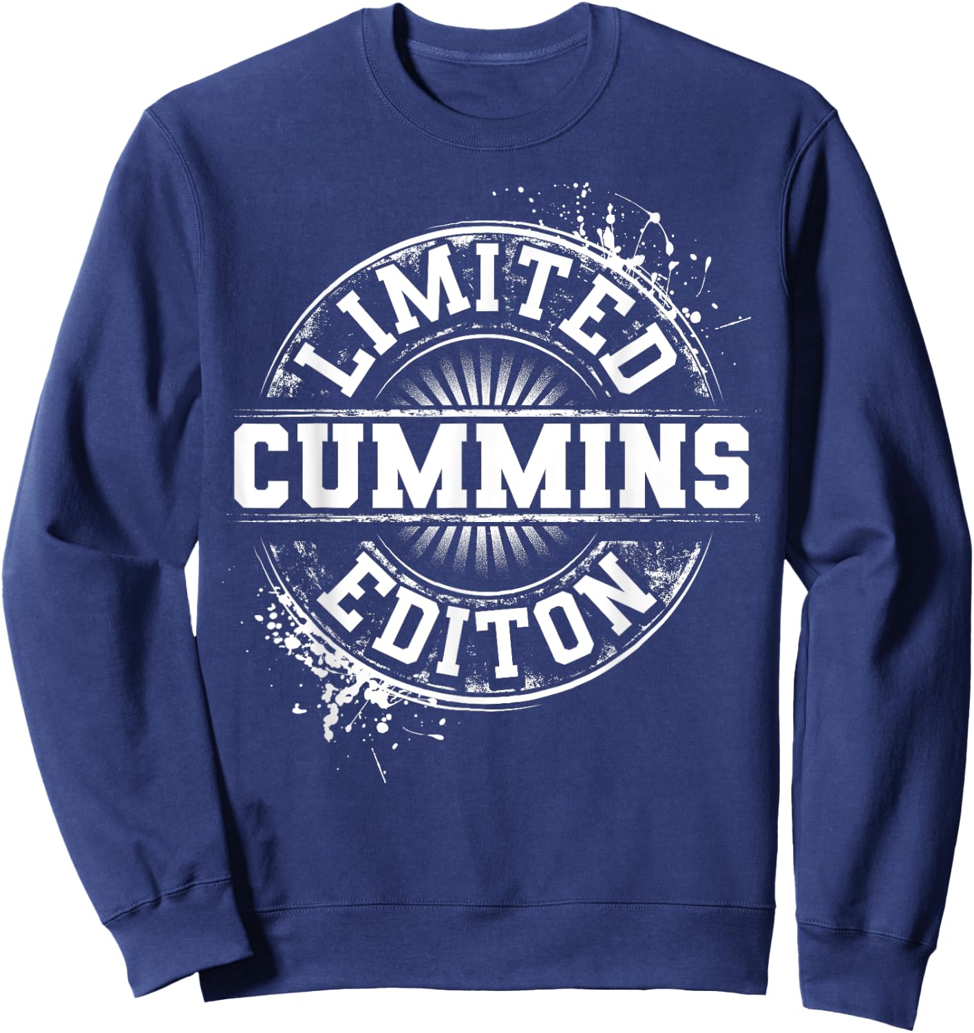 CUMMINS Funny Surname Family Tree Birthday Reunion Gift Sweatshirt - Sweatshirt | Navy