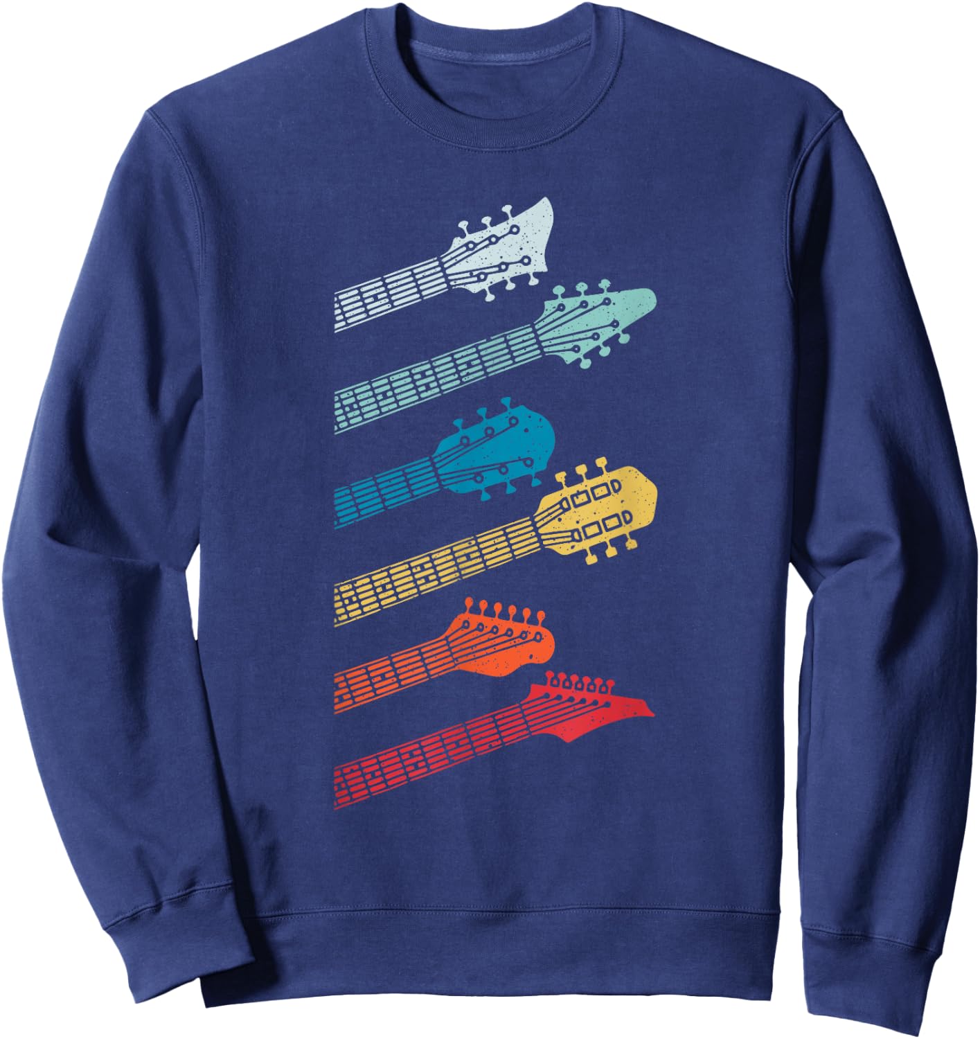 Vintage Guitar Gift Women Music Band Guitarist Stuff Sweatshirt - Sweatshirt | Navy