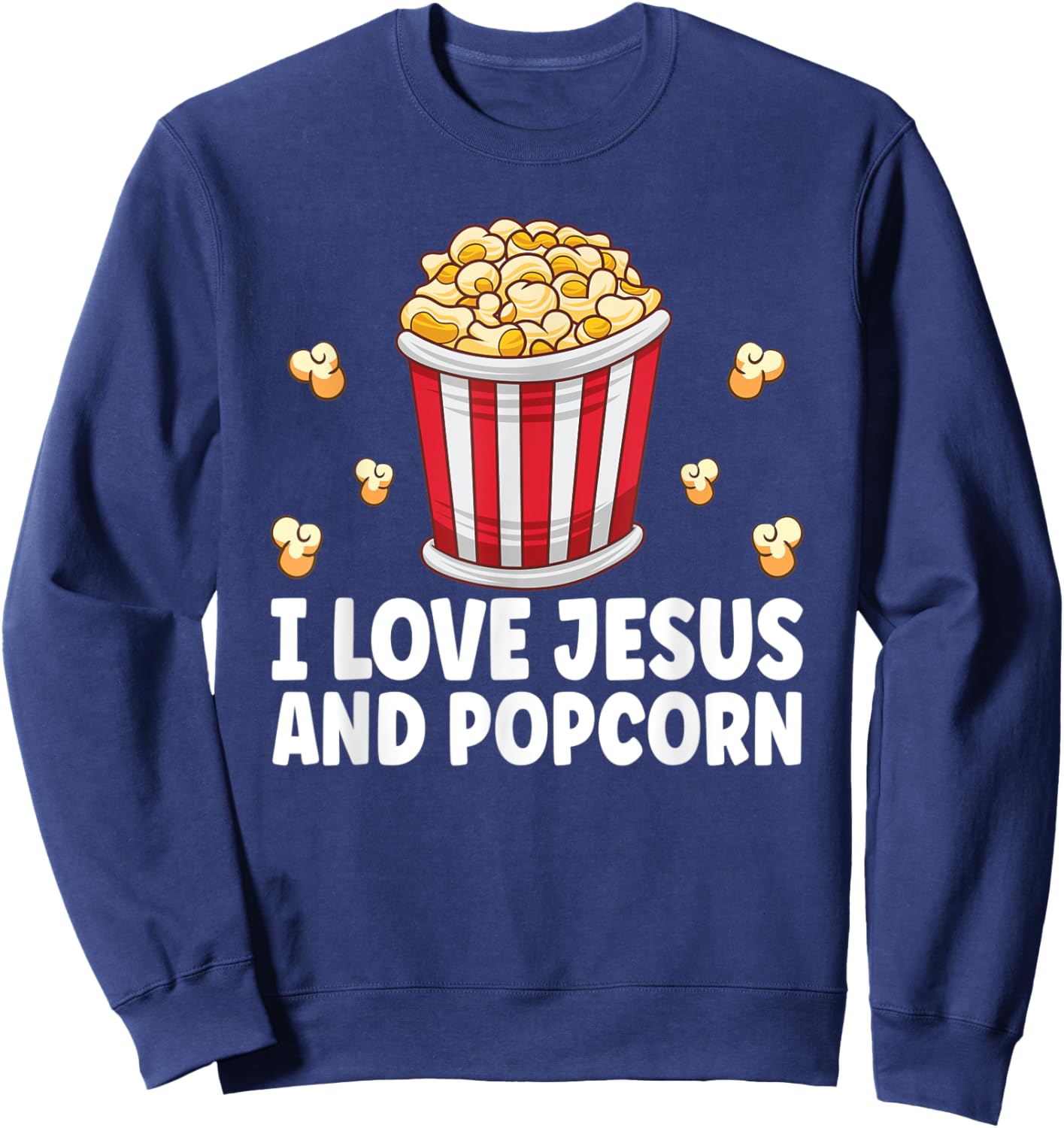 Popcorn Lover Movie Snack Theater Funny Cinema Sweatshirt - Sweatshirt | Navy