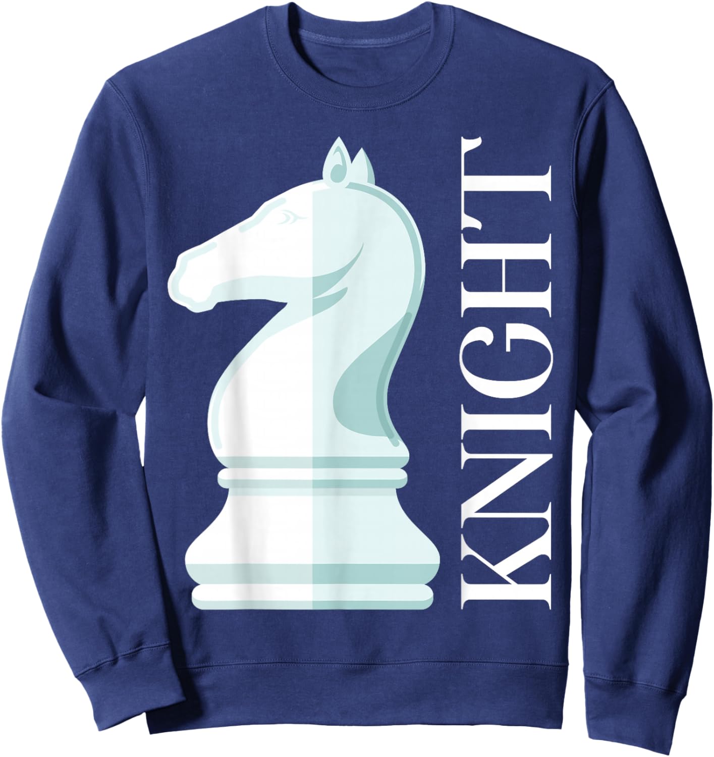 White Knight Chess Piece Chess Lovers Gag Gifts Men Kids Sweatshirt - Sweatshirt | Navy