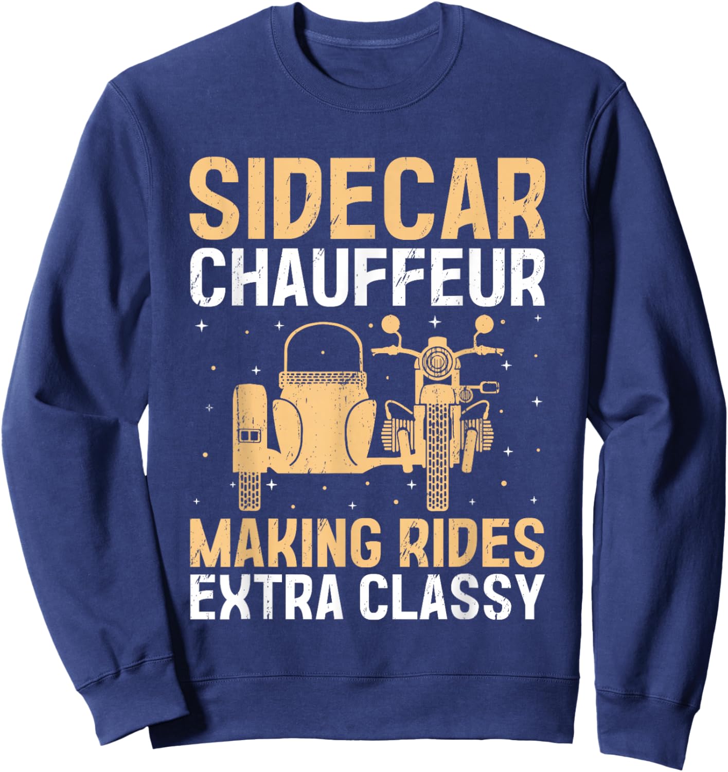 Sidecar Motorcycle Motorcyclist Bike Motorbike Sidecar Rider Sweatshirt - Sweatshirt | Navy