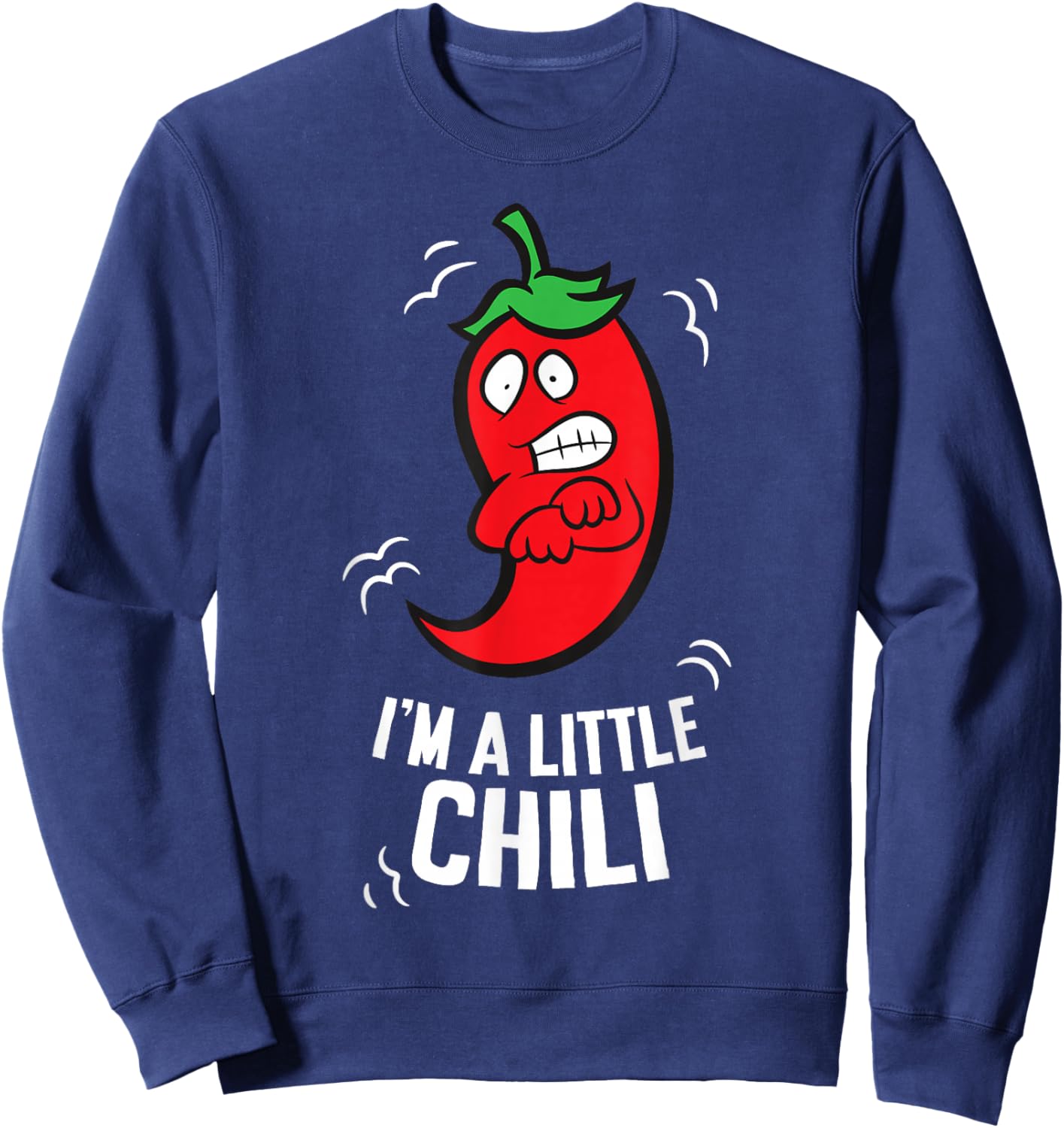 Red Chili Pepper I'm A Little Chili Sweatshirt - Sweatshirt | Navy
