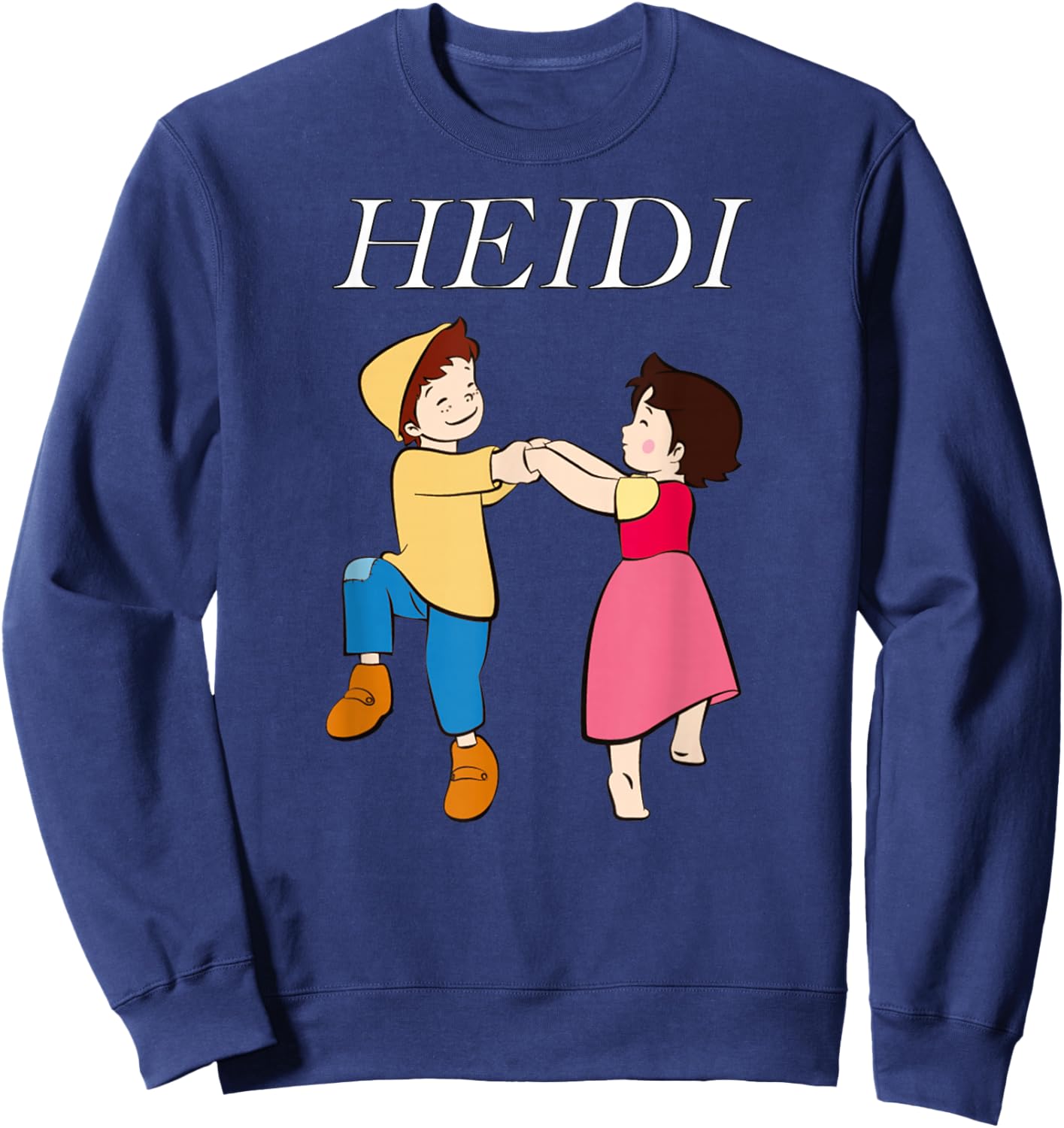 Heidi and Peter Dancing Cartoon TV Series with Logo Sweatshirt - Sweatshirt | Navy