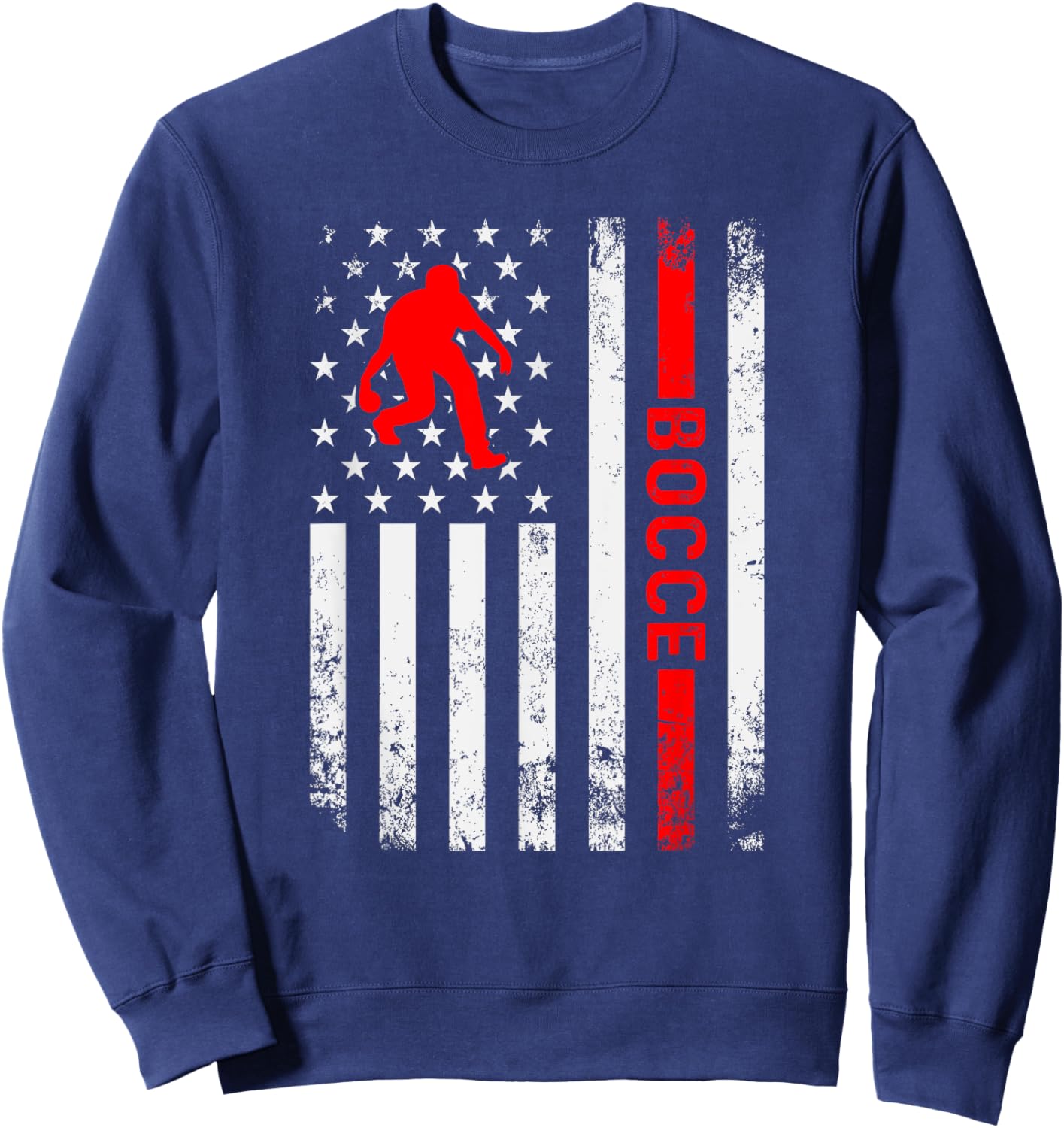Vintage Bocce Player - Bocce Ball Fans - Bocce Ball Player Sweatshirt - Sweatshirt | Navy