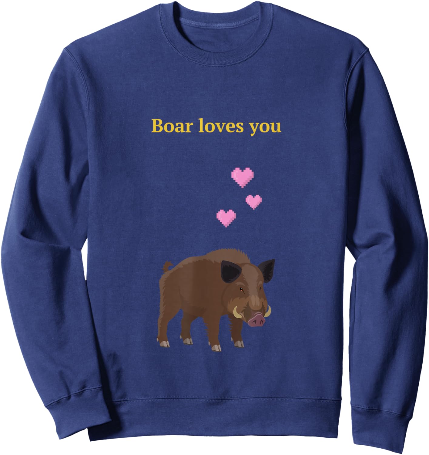 Boar loves you in Valheim Sweatshirt - Sweatshirt | Navy