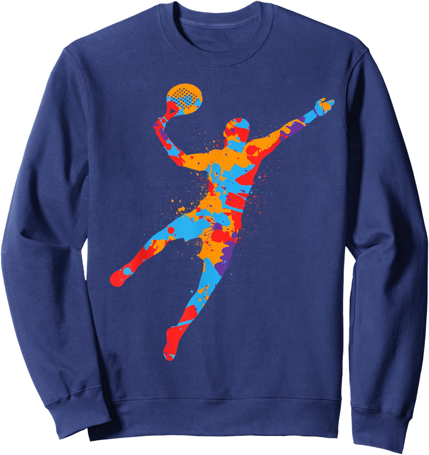 Padel Player Colorful Platform Tennis Paddleball Boys Padel Sweatshirt - Sweatshirt | Navy