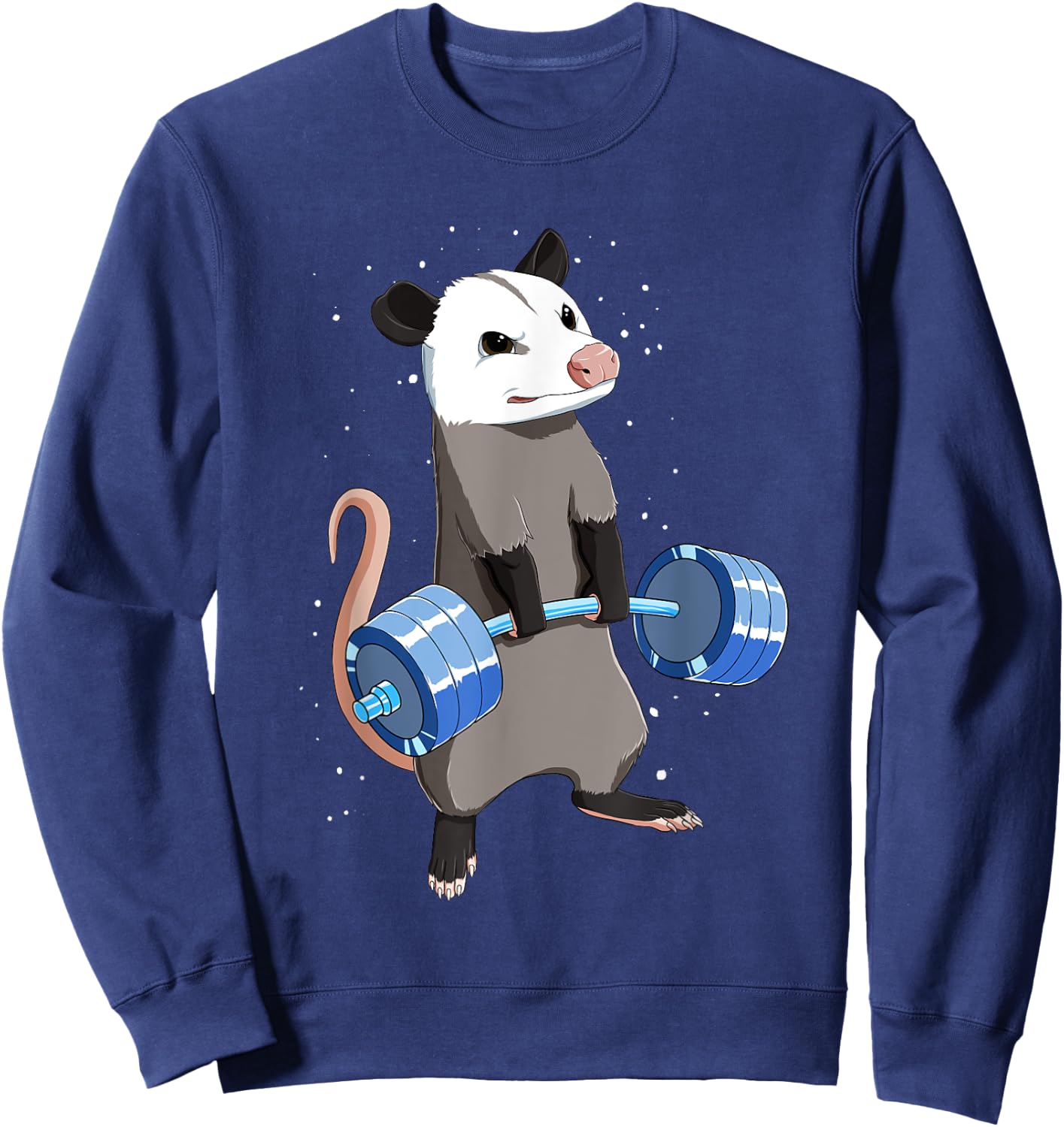 Funny Weightlifting Opossum Sweatshirt - Sweatshirt | Navy