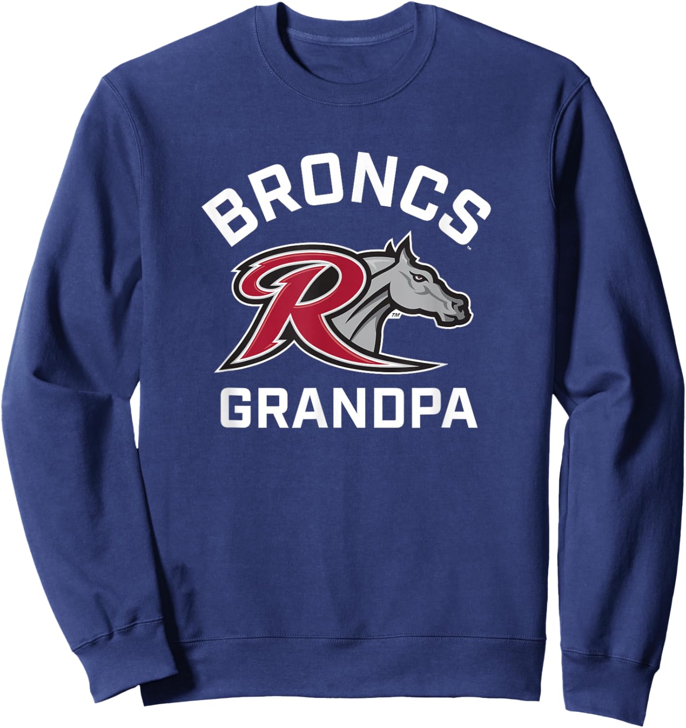 Rider University Broncs Arched Grandpa Sweatshirt - Sweatshirt | Navy
