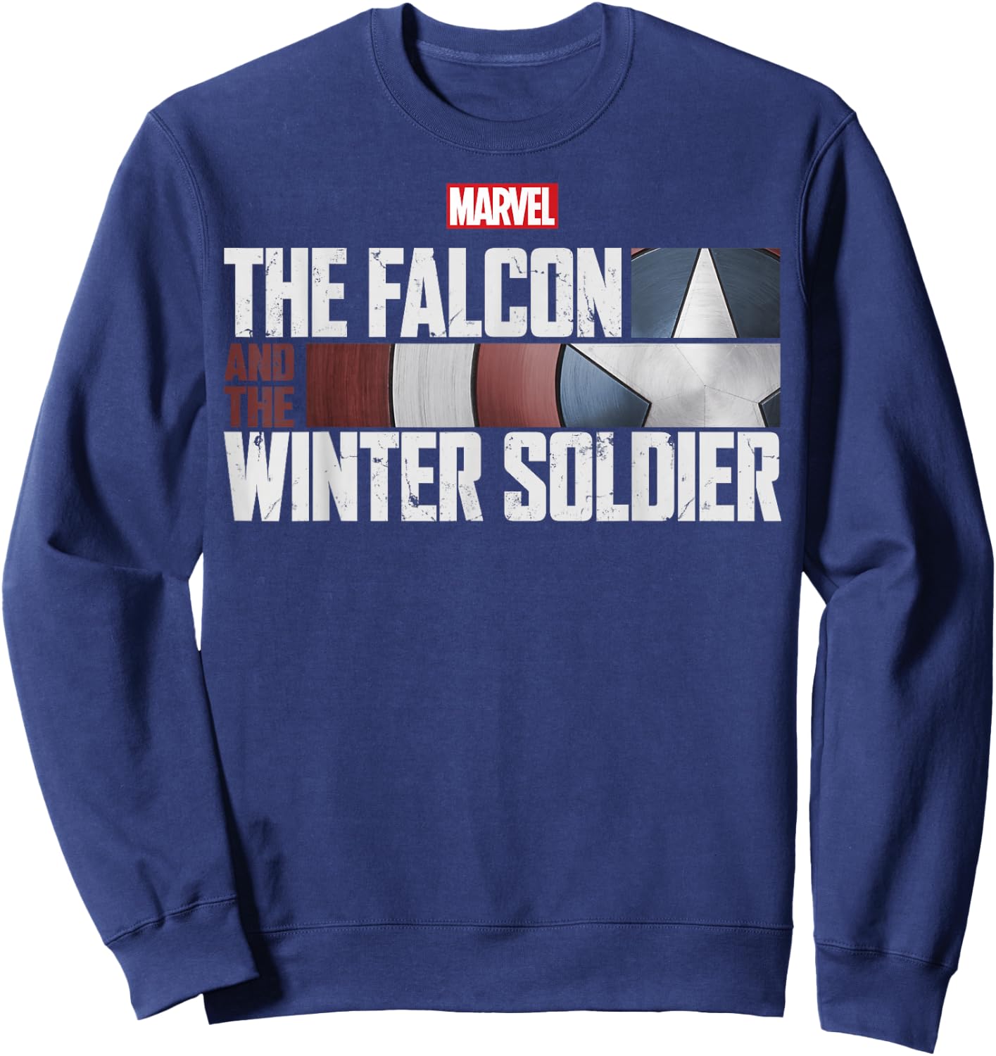 Marvel The Falcon And The Winter Soldier Shield Logo Sweatshirt - Sweatshirt | Navy