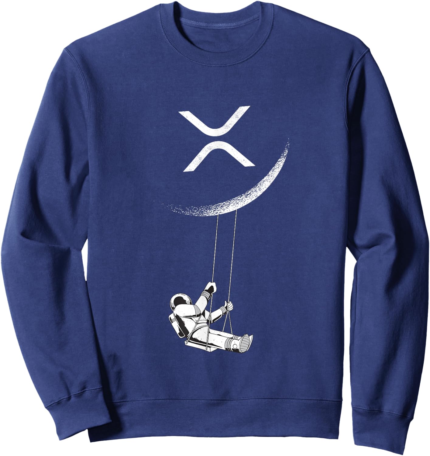 XRP Moon Merch Cryptocurrency Crypto Currency Merchandise Sweatshirt - Sweatshirt | Navy