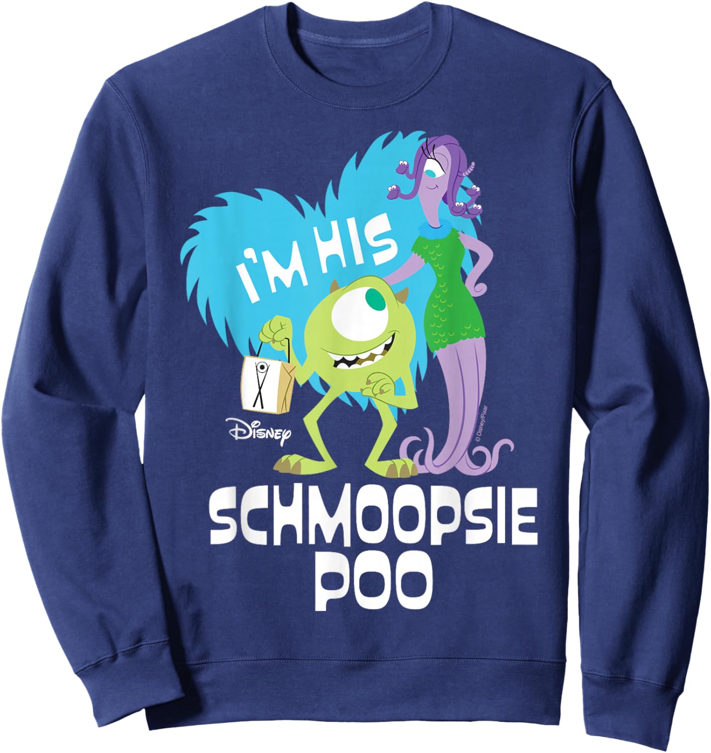 Disney Monsters Inc. - I'm His Schmoopsie Poo Sweatshirt - Sweatshirt | Navy