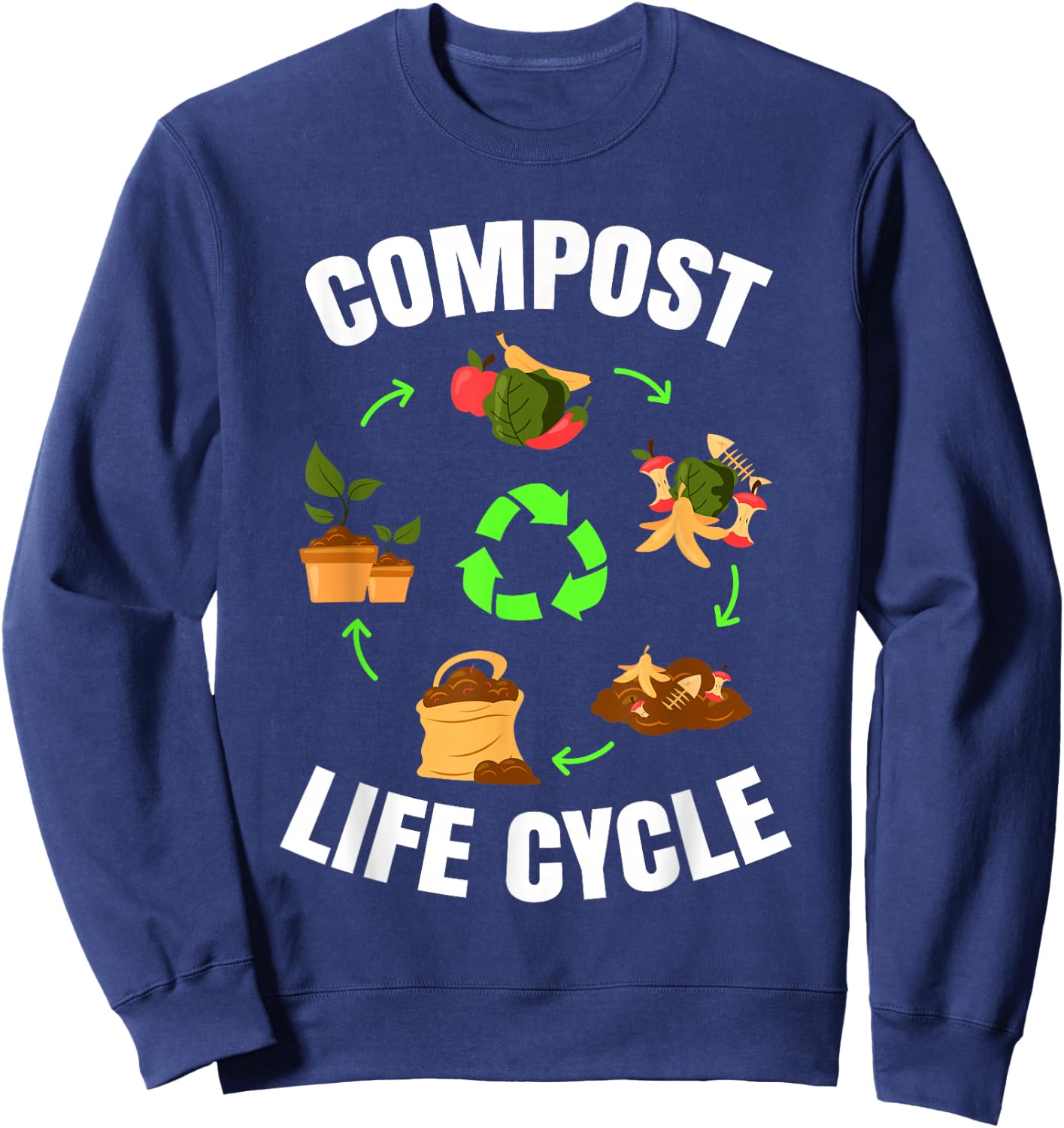 Compost Life Cycle Sweatshirt - Sweatshirt | Navy