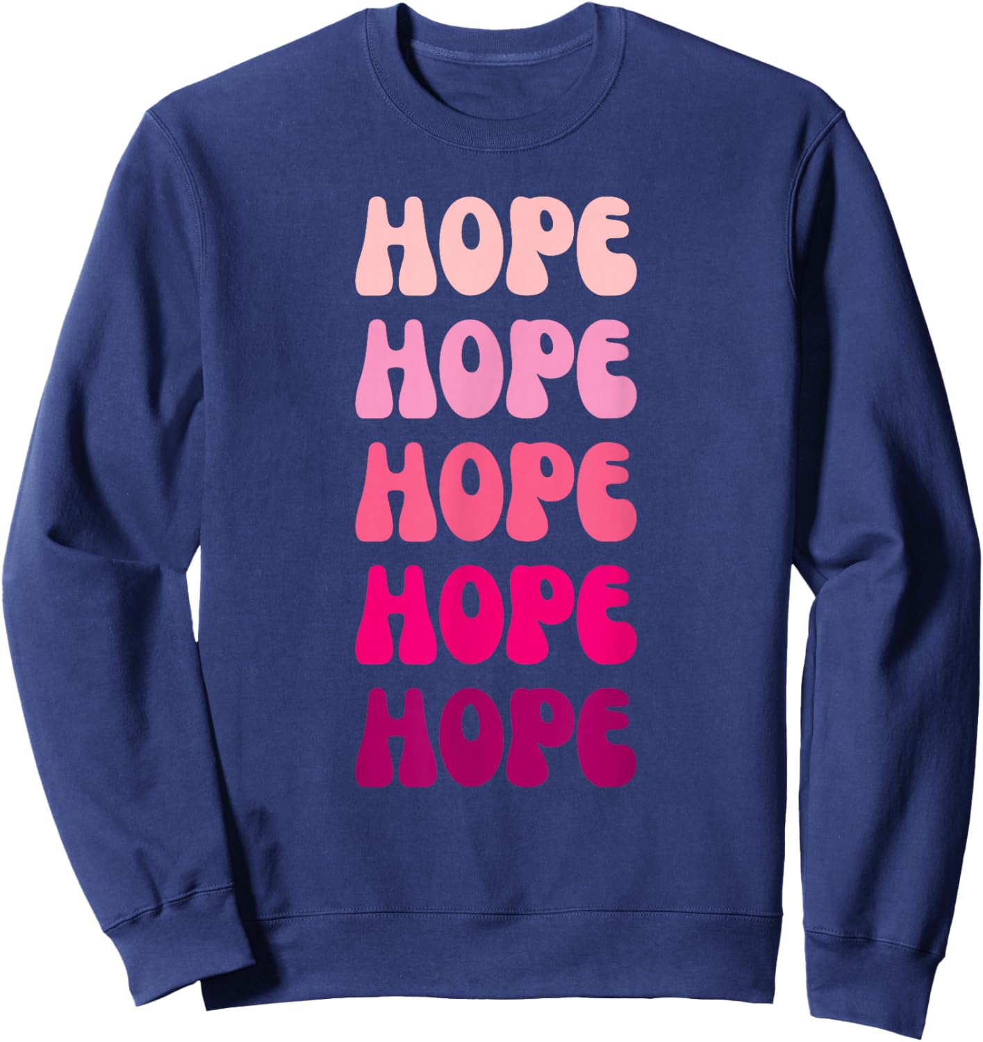 Hope First Name Minimalist Design Sweatshirt - Sweatshirt | Navy