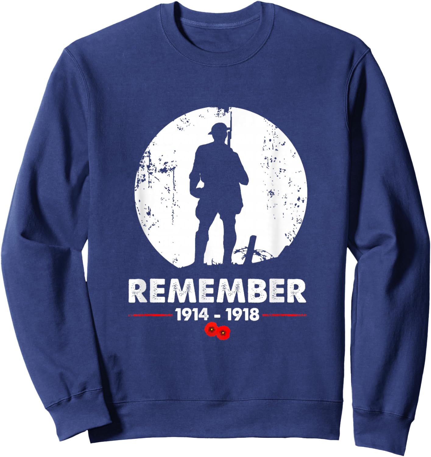 World War 1 Remember - First World War Sweatshirt - Sweatshirt | Navy