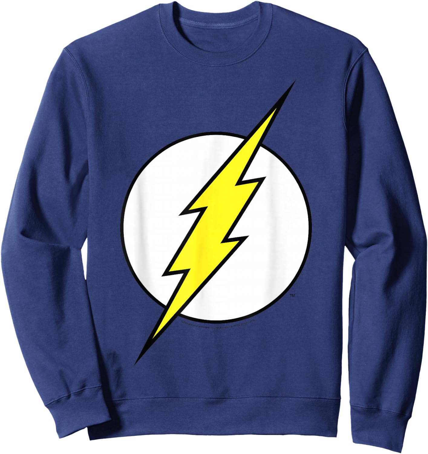 DC Comics The Flash Large Classic Chest Logo Sweatshirt - Sweatshirt | Navy
