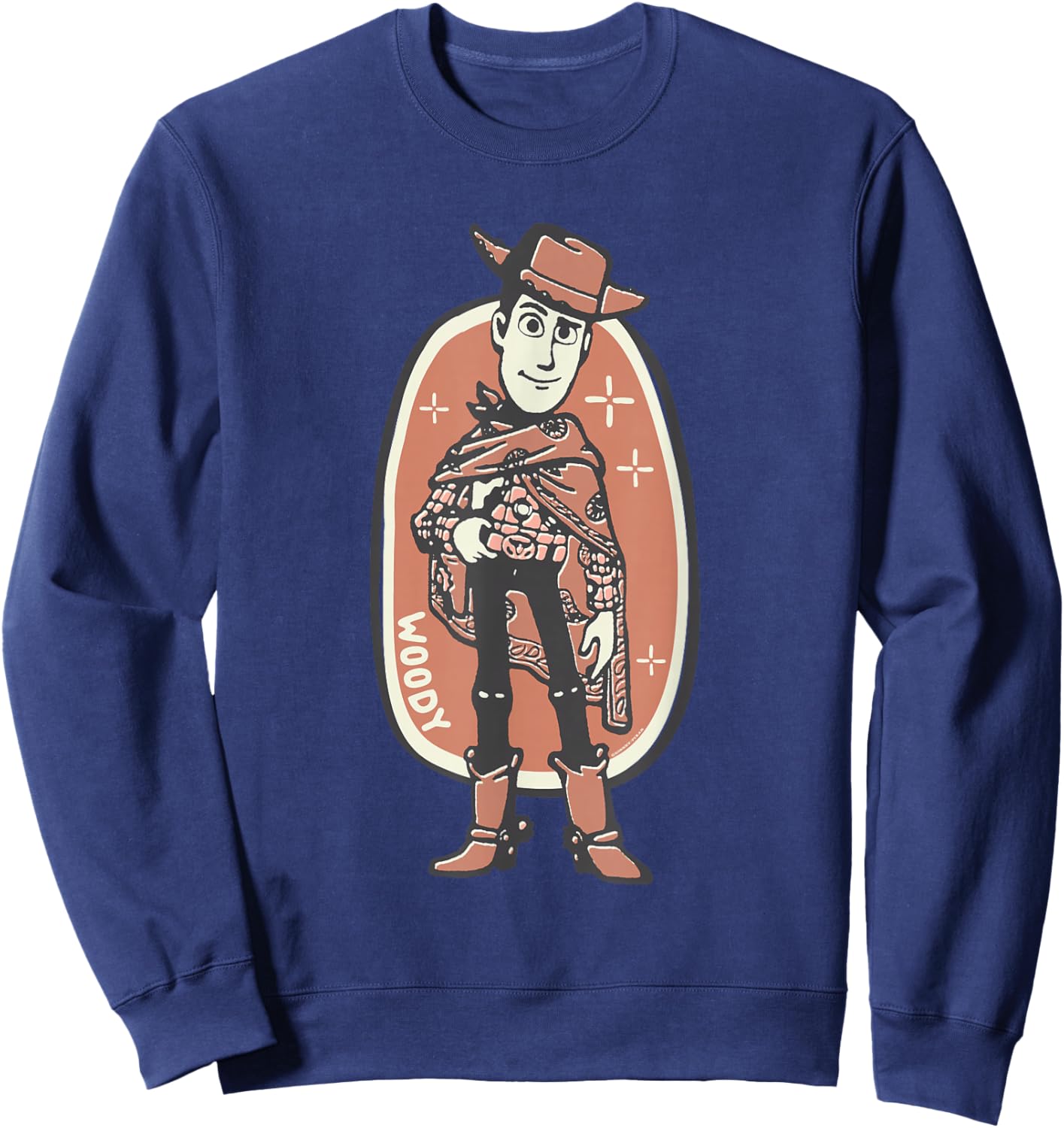 Disney & Pixar's Toy Story 5 Woody with Poncho Retro Western Sweatshirt - Sweatshirt | Navy