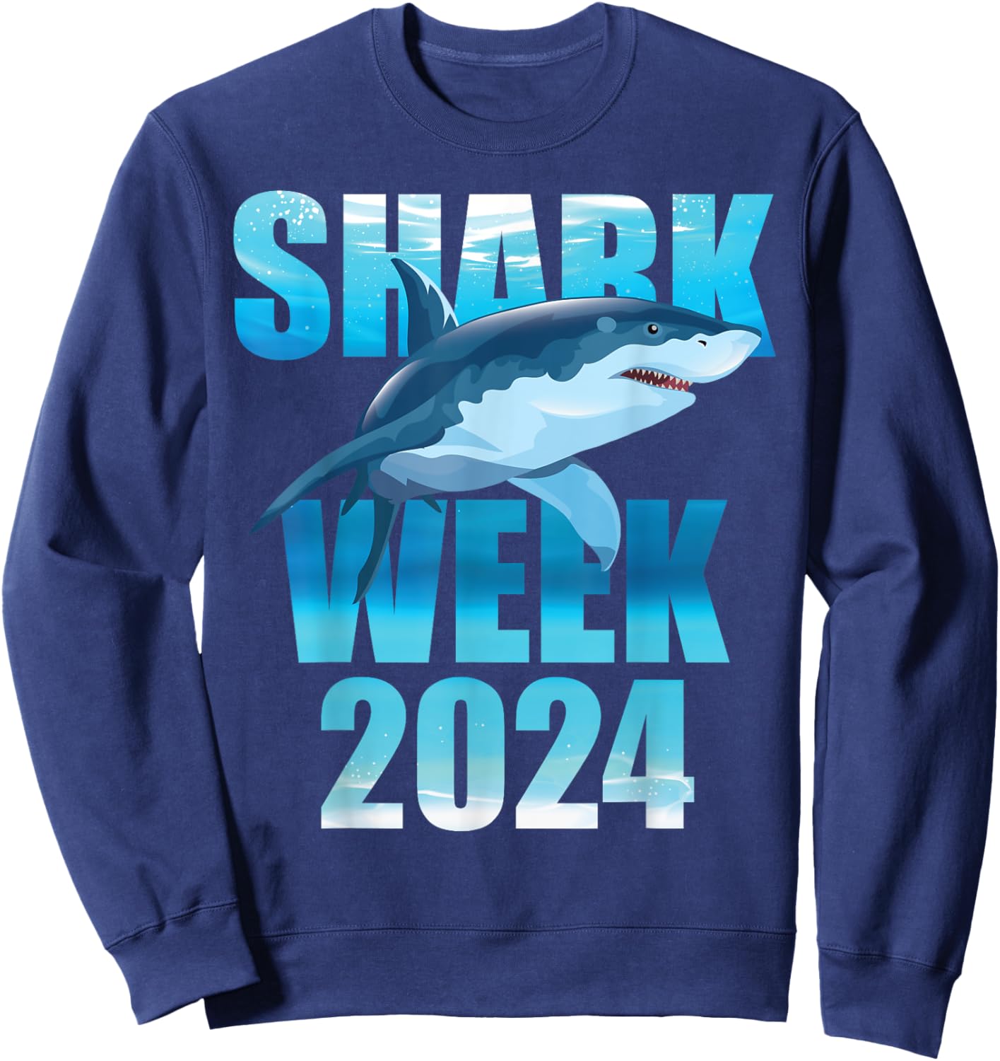 Shark 2024 Week Passion For Shark Lover Family Scuba Diver Sweatshirt - Sweatshirt | Navy