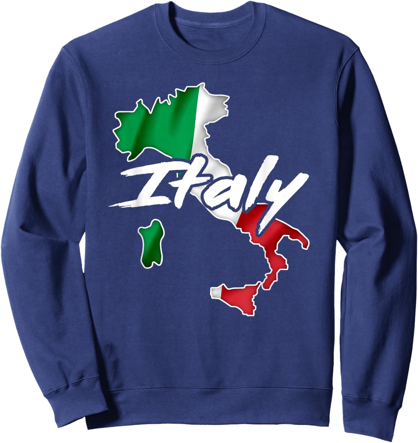 Italy Flag Italian Map Vintage Italia Boys Girls Souvenir Sweatshirt - Sweatshirt | Navy