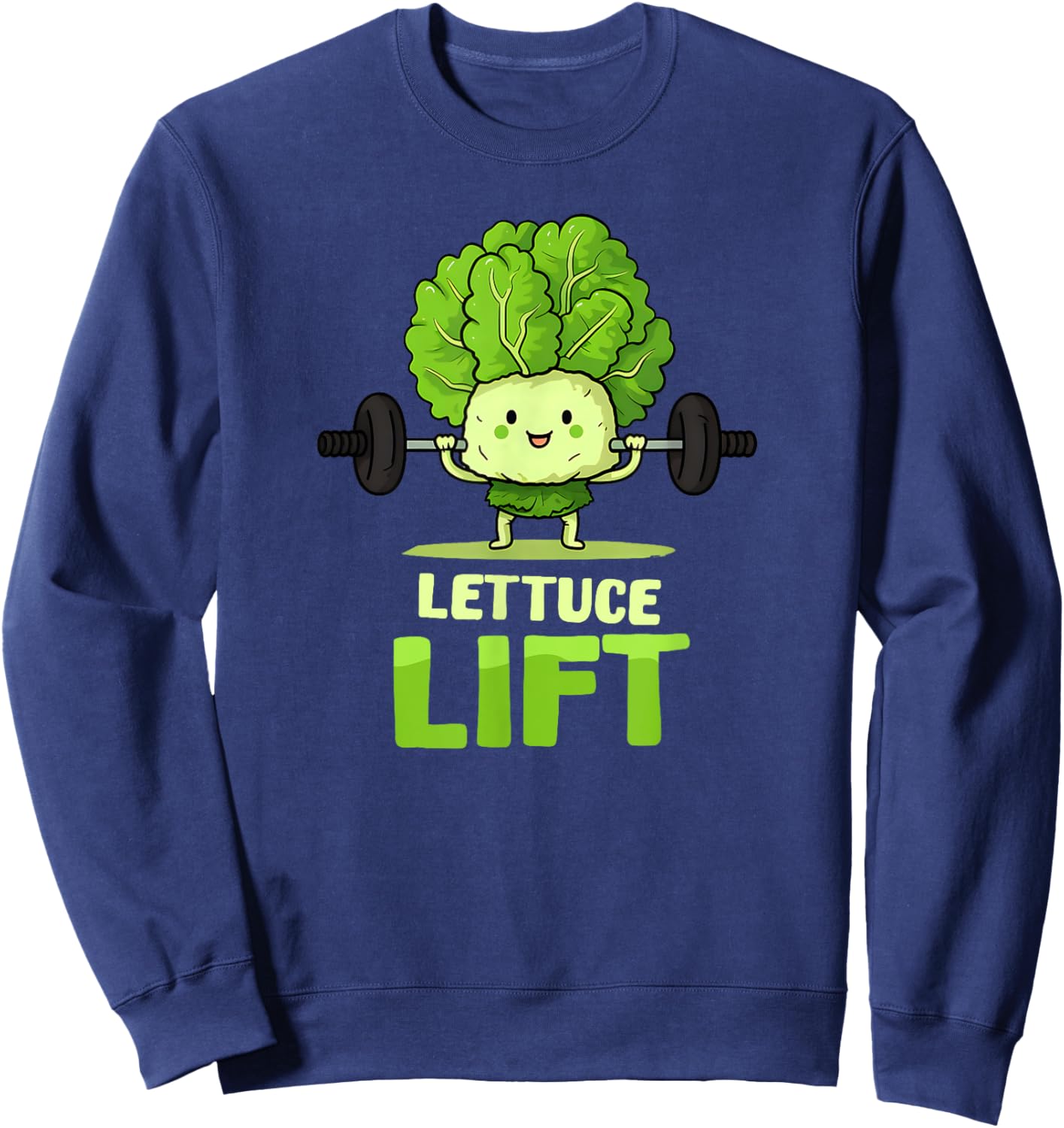 Lettuce Lift Design Vegan Athlete Sweatshirt - Sweatshirt | Navy