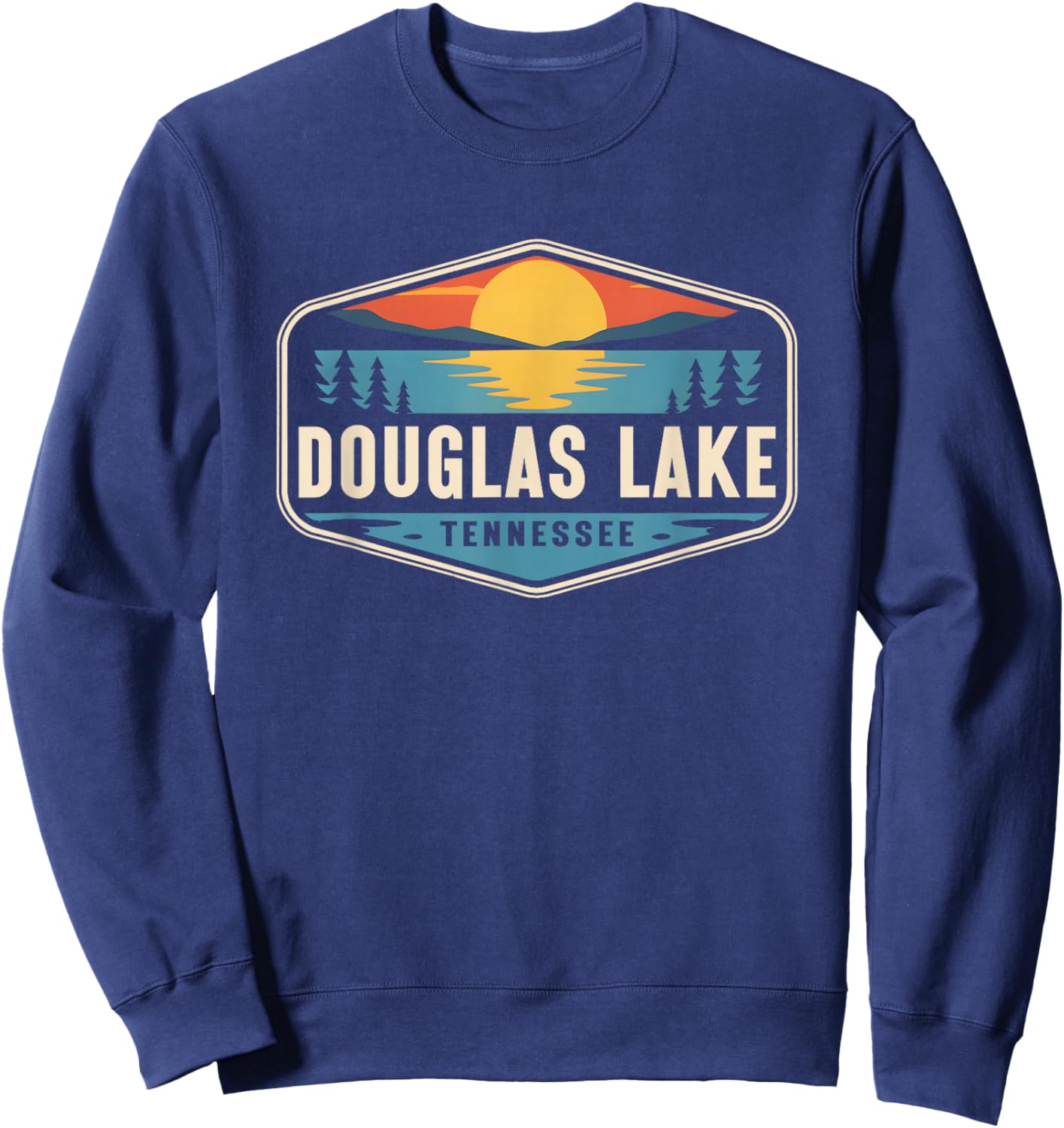 Douglas Lake Tennessee Outdoors Vintage Sweatshirt - Sweatshirt | Navy