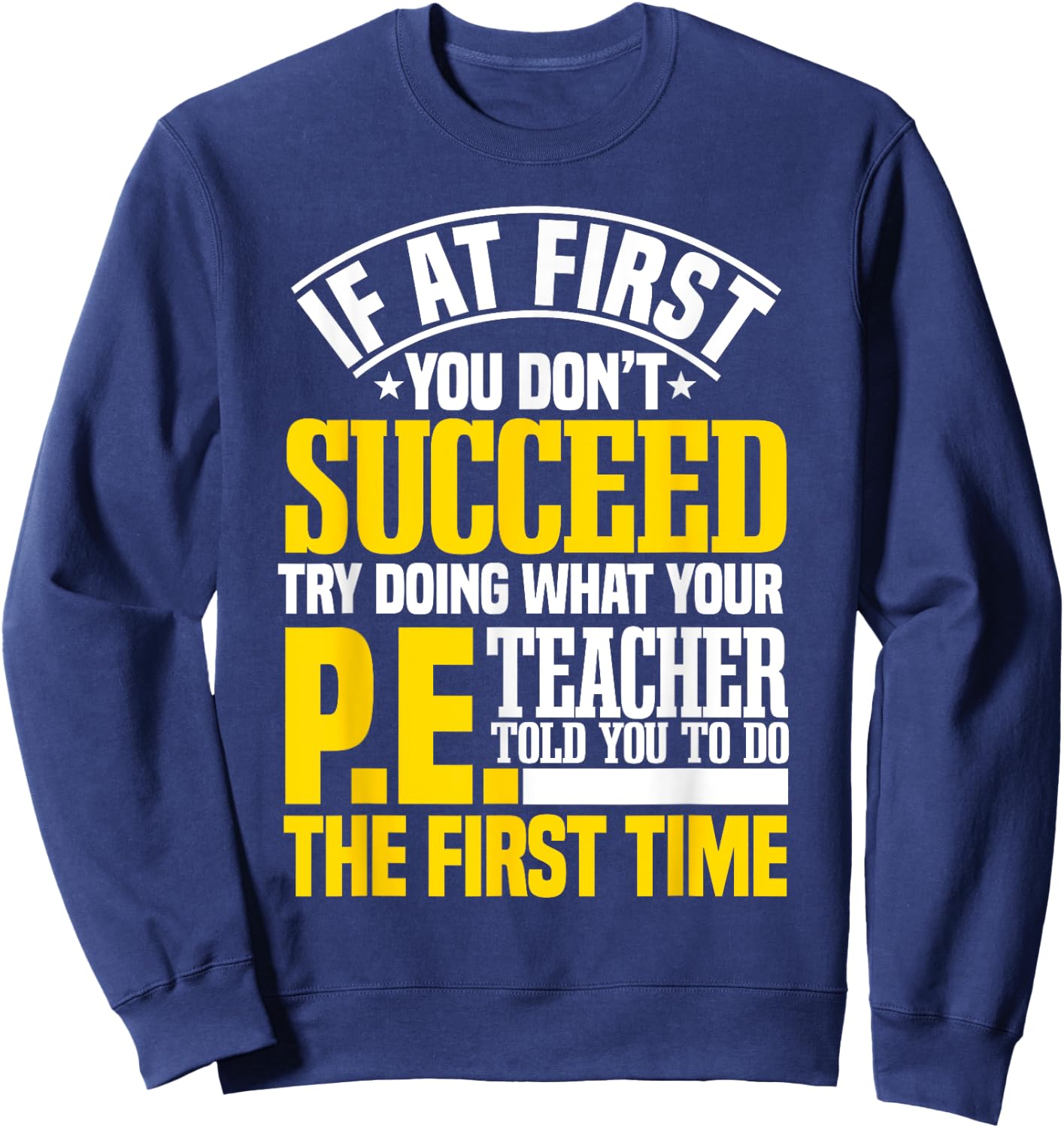 PE Teacher Gym Coach Instructor Physical Education Sport Women Kids Sweatshirt - Sweatshirt | Navy