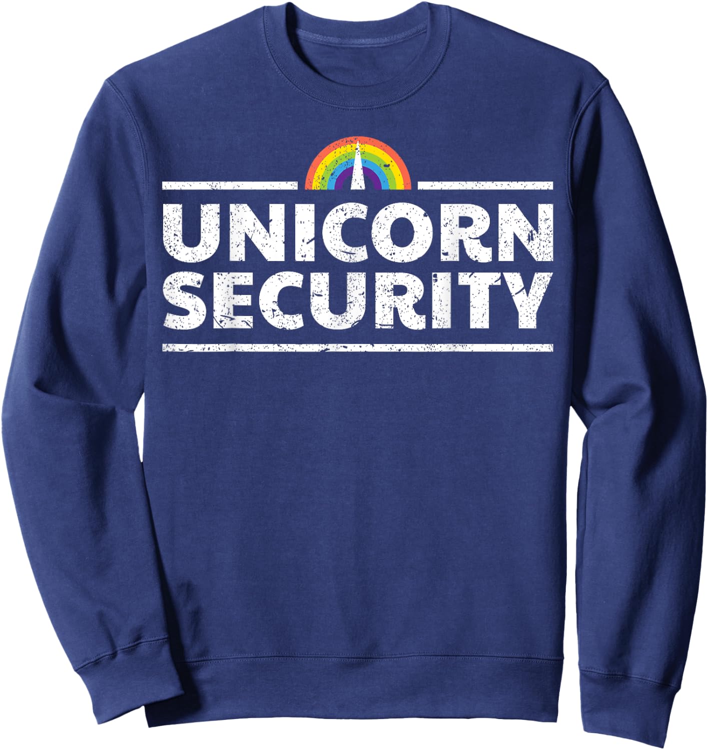 Unicorn Security Funny Cute Police Halloween Costume Sweatshirt - Sweatshirt | Navy