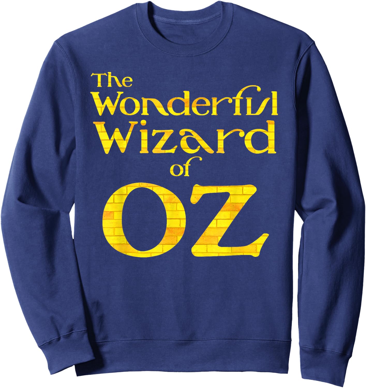 Retro Vintage Yellow Brick Road Wonderful Wizard of OZ Logo Sweatshirt - Sweatshirt | Navy