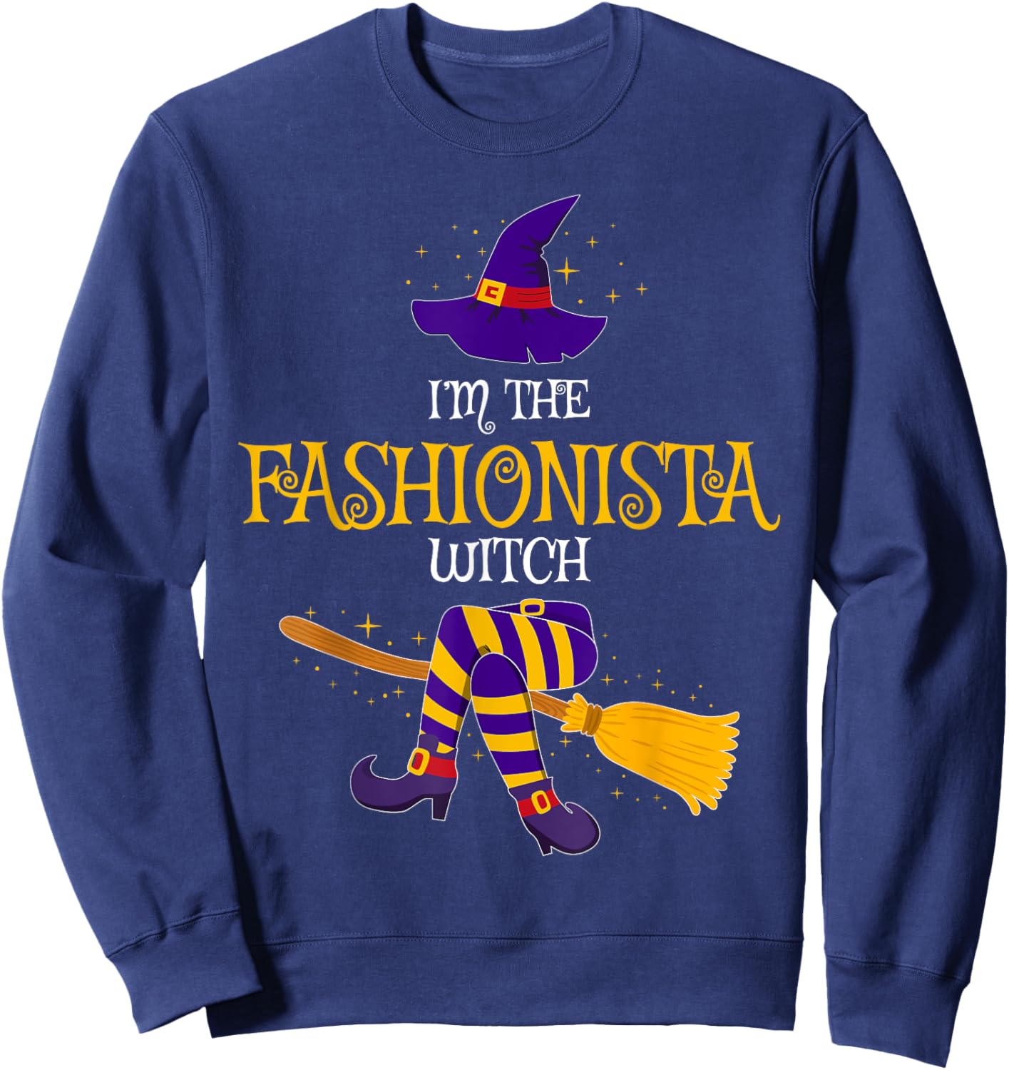 I’m The Fashionista Witch Family Matching Costume Halloween Sweatshirt - Sweatshirt | Navy