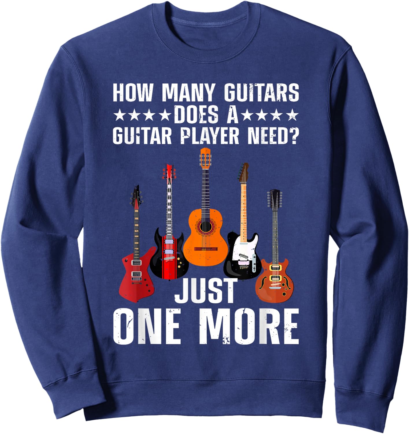 Funny Guitar Player Art Women Guitarist Guitar Lover Sweatshirt - Sweatshirt | Navy
